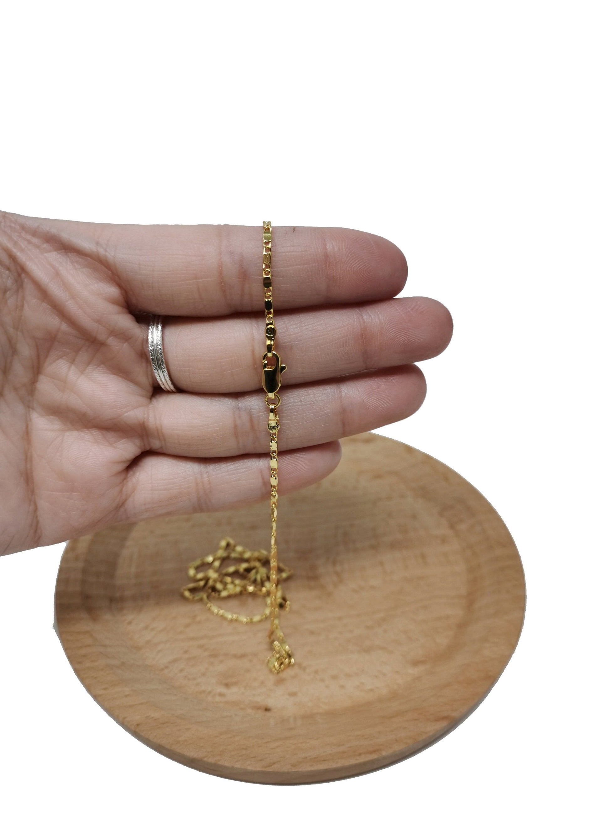 1pc 17.8' Ready to Use 24KGold Unique Necklace Chain,Layering Sunburst Chain Dainty Necklace, Perfect for Pendant Charm Necklace, 981