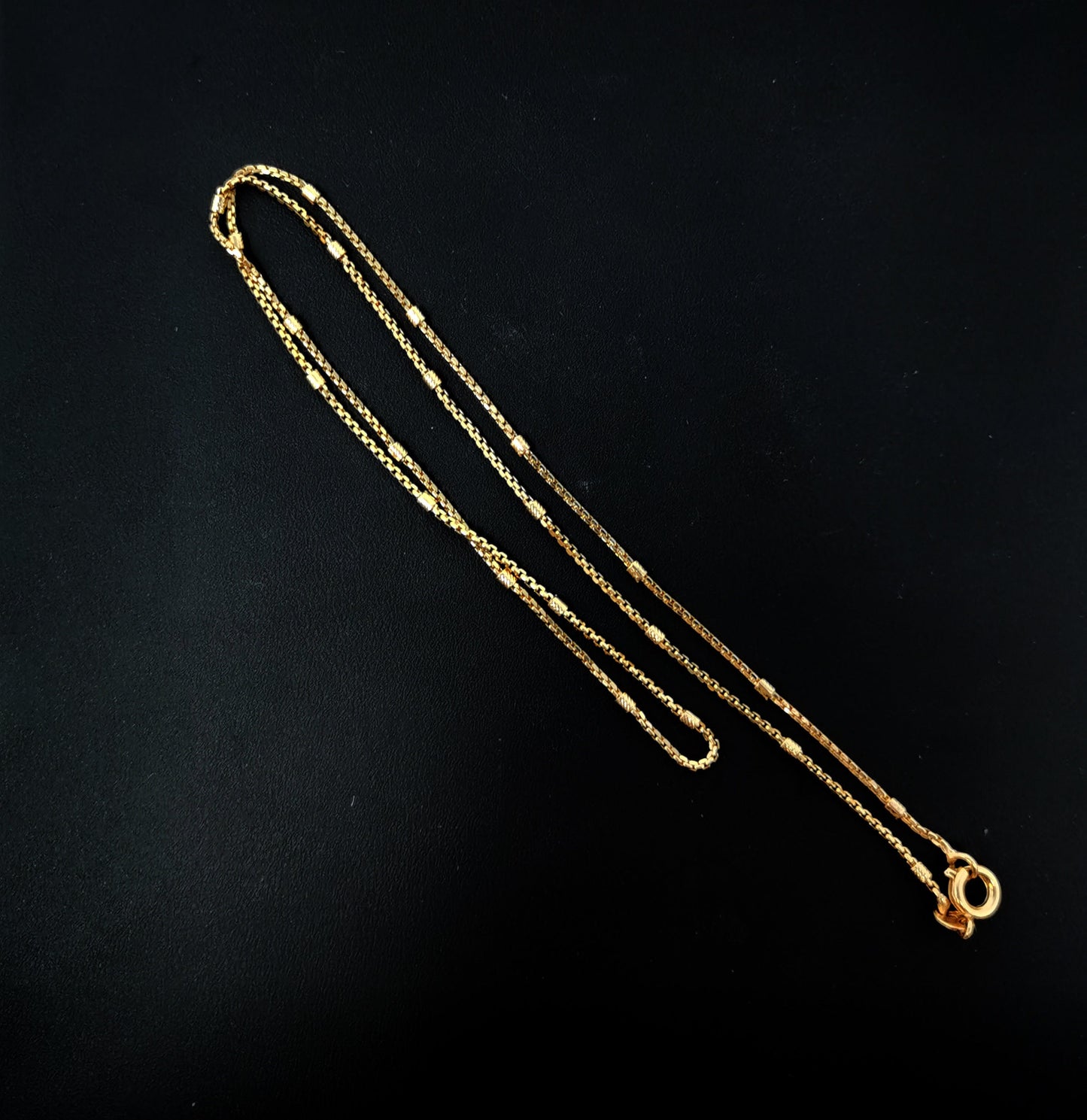 1pc 17.7'' ready to wear 18k Gold Filled Square Box Chain Necklace, Layering necklace Chain For Jewelry Making with Pendant Charm, 426