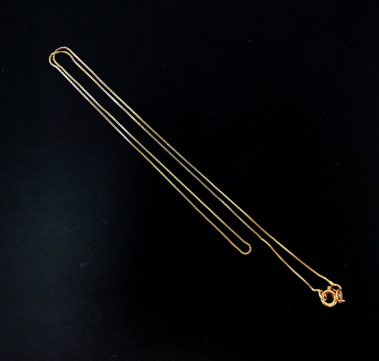 1pc 17.7'' ready to wear 18k Gold Square Box Chain Necklace, Layering Dainty Box Chain For Jewelry Making with Pendant Charm, 272,294