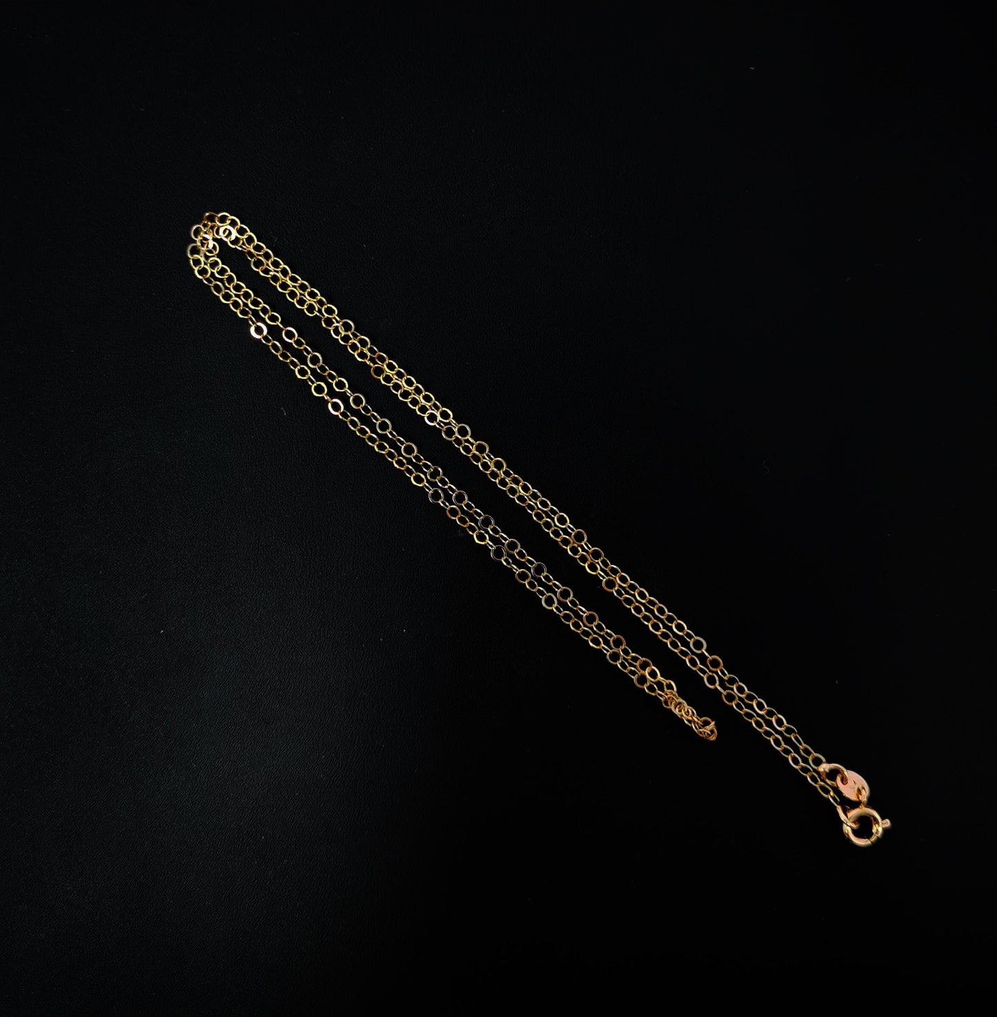 17.7'' Ready to Use 18K Gold Filled Thin Rolo Necklace Chain, Layering Cable Chain Rolo Dainty Necklace, For Pendant Charm Necklace,CH- 429
