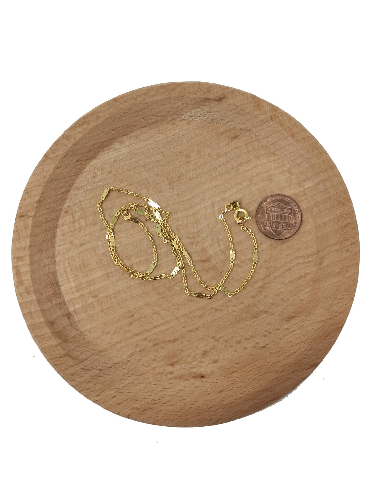 17.7'' Ready to Use 24K Gold Filled Thin Rolo Necklace Chain, Layering Rolo Chain Dainty Necklace, For Pendant Charm Necklace Making,CH-436