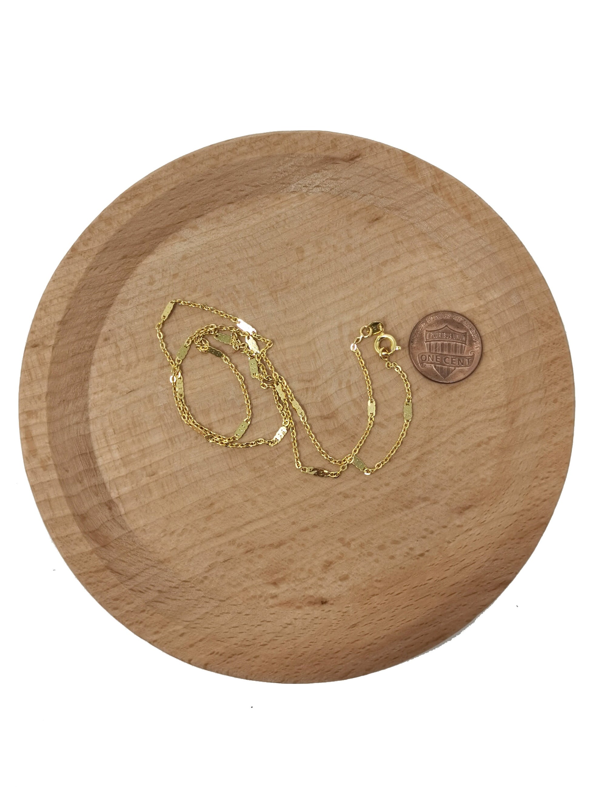 17.7'' Ready to Use 24K Gold Filled Thin Rolo Necklace Chain, Layering Rolo Chain Dainty Necklace, For Pendant Charm Necklace Making,CH-436