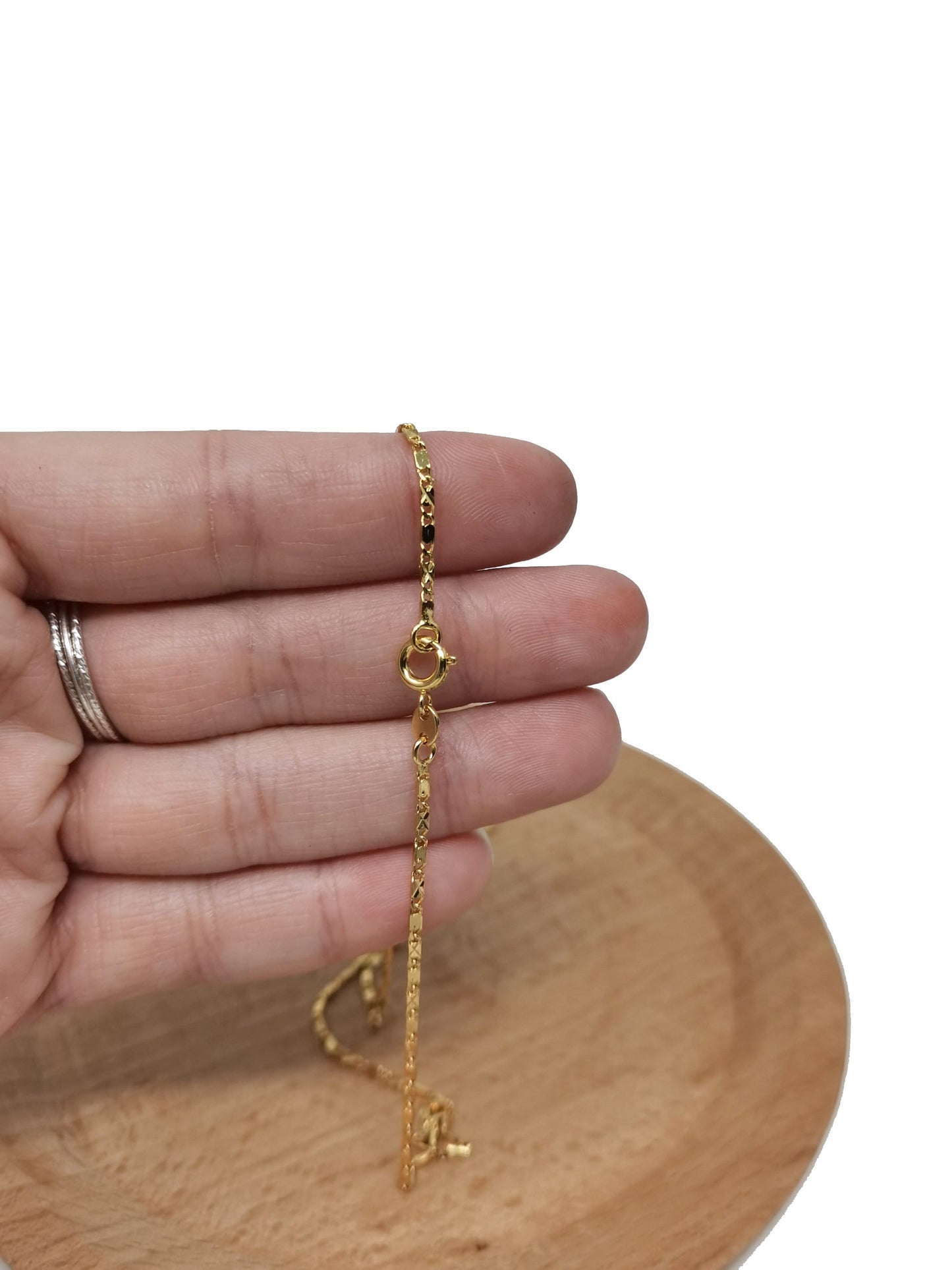 1pc 17.7'' Ready to Use Gold Filled Unique Necklace Chain, Layering Unique Chain Dainty Necklace, Perfect for Pendant Charm Necklace, CH-437