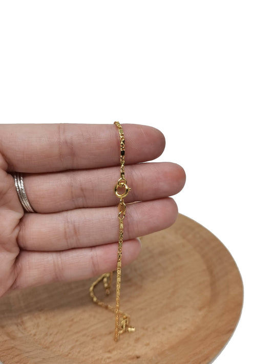 1pc 17.7'' Ready to Use Gold Filled Unique Necklace Chain, Layering Unique Chain Dainty Necklace, Perfect for Pendant Charm Necklace, CH-437