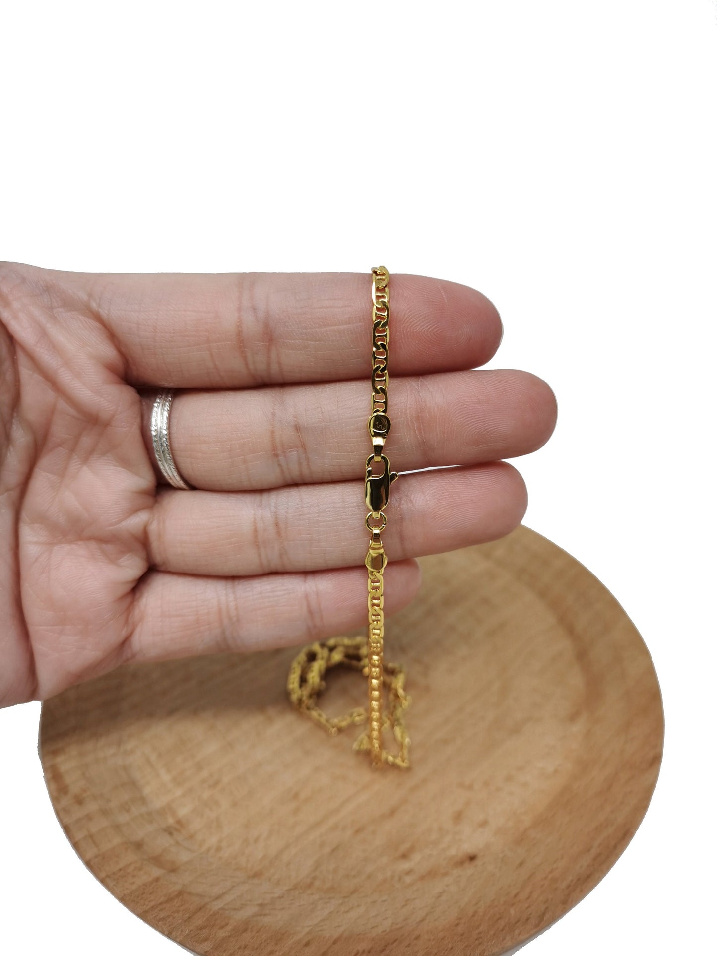 1pc 17.5'' Ready to Use 24K Gold Filled Unique Necklace Chain, Layering Unique Chain Dainty Necklace, Perfect for Pendant Necklace, CH-446