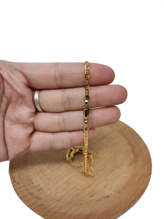 1pc 17.5'' Ready to Use 24K Gold Filled Unique Necklace Chain, Layering Unique Chain Dainty Necklace, Perfect for Pendant Necklace, CH-446