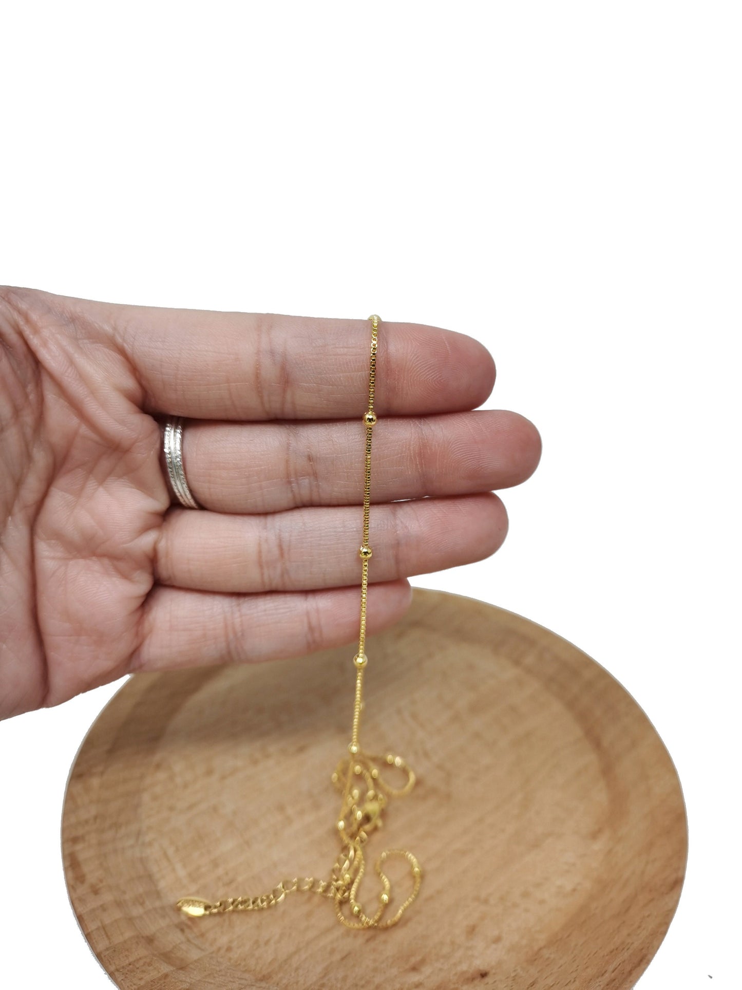 1pc 17.7'' ready to wear 24k Gold Filled Square Box Chain Necklace Layering Dainty Box Chain Jewelry Making with 2'' extender Supply CH-605