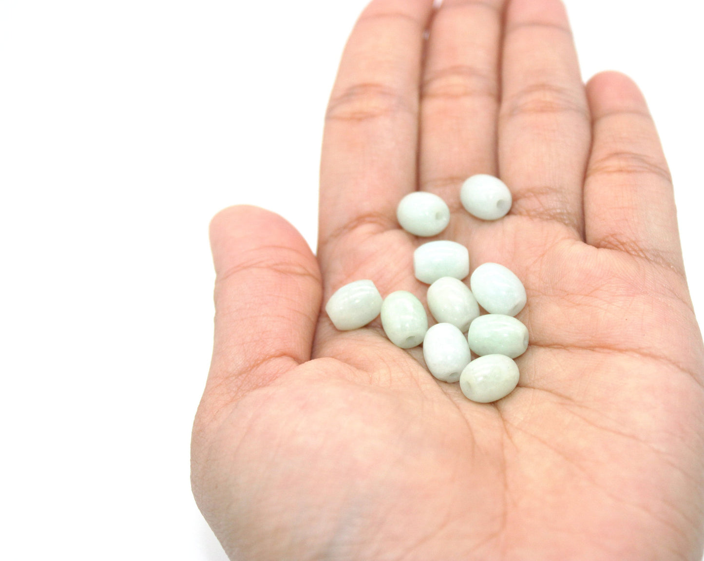 1 pcs Natural Oval Light Green Aventurine Beads, Great Quality, Natural Gemstone for Jewellery Making. Supplies for DIY Necklace Bracelets