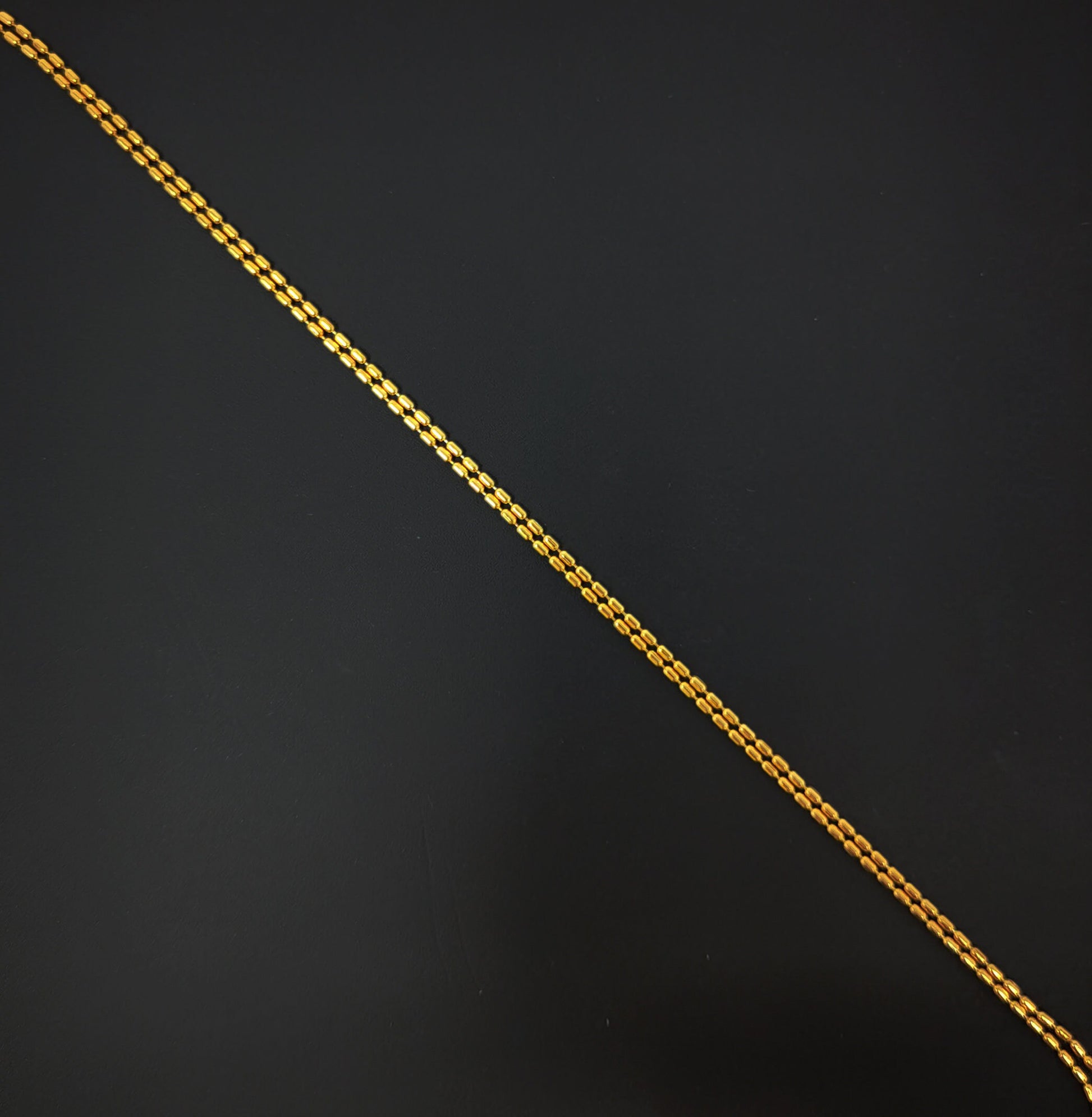 1pc 17.7'' Ready to Use 24K Gold Bead Necklace Chain, Layering Beaded Chain, Dainty Beaded Necklace, For Pendant Charm Chain, 460