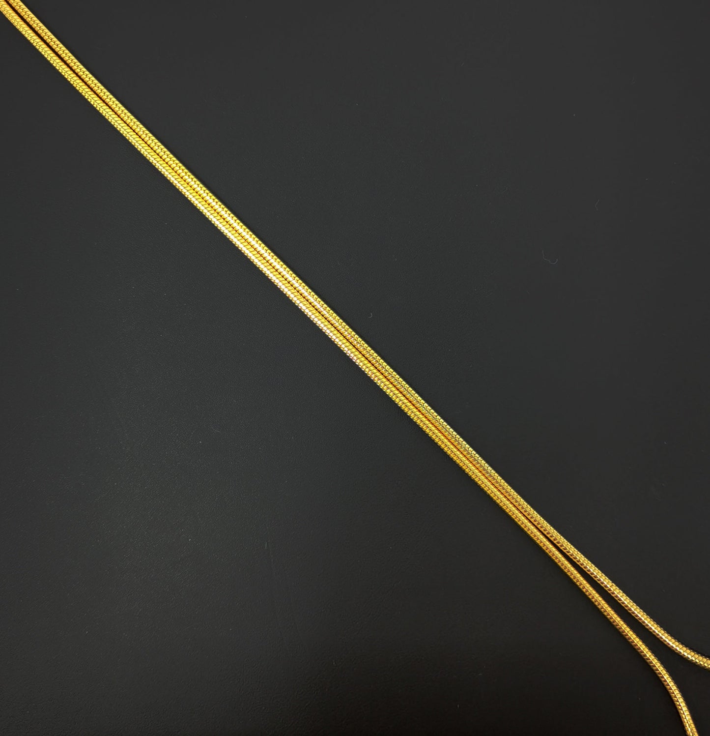 1pc 21.5'' Ready to Use 24K Gold Cocoon Necklace Chain, Layer Snake Chain Dainty Necklace, For Pendant Charm Necklace Making, 198
