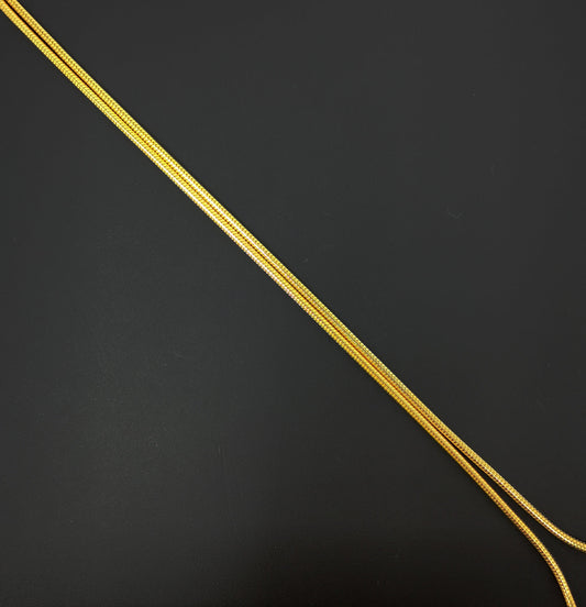 1pc 21.5'' Ready to Use 24K Gold Cocoon Necklace Chain, Layer Snake Chain Dainty Necklace, For Pendant Charm Necklace Making, 198