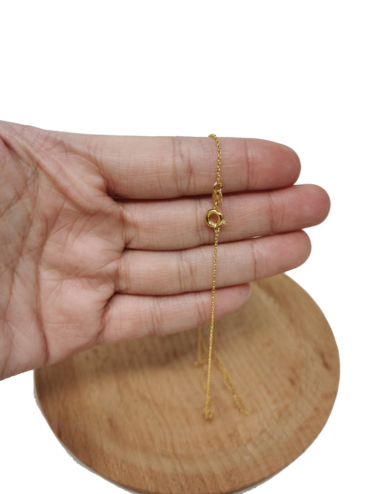 17.7'' Ready to Use 24K Gold Filled Thin Rolo Necklace Chain, Layering Rolo Chain Dainty Necklace, For Pendant Charm Necklace Making, 462