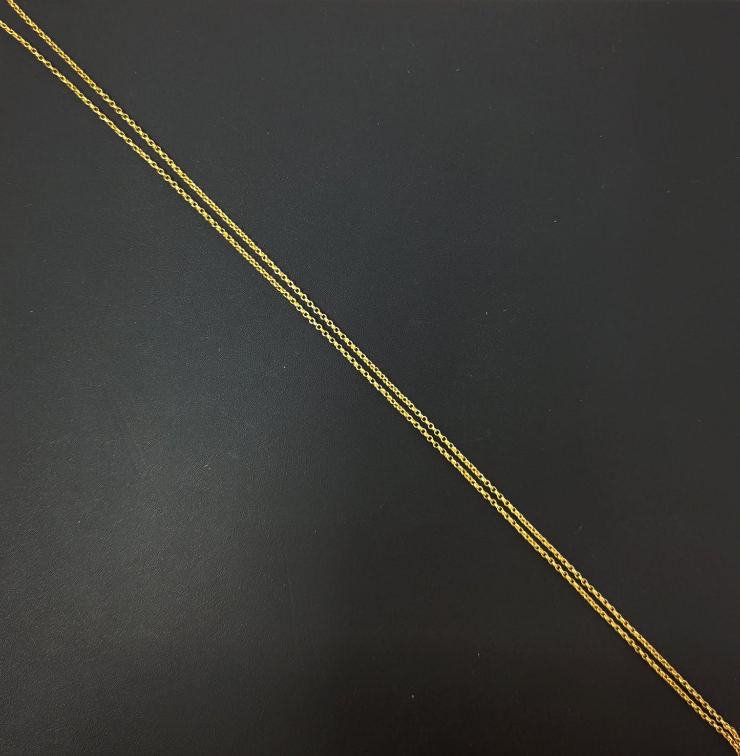 17.7'' Ready to Use 24K Gold Filled Thin Rolo Necklace Chain, Layering Rolo Chain Dainty Necklace, For Pendant Charm Necklace Making, 462