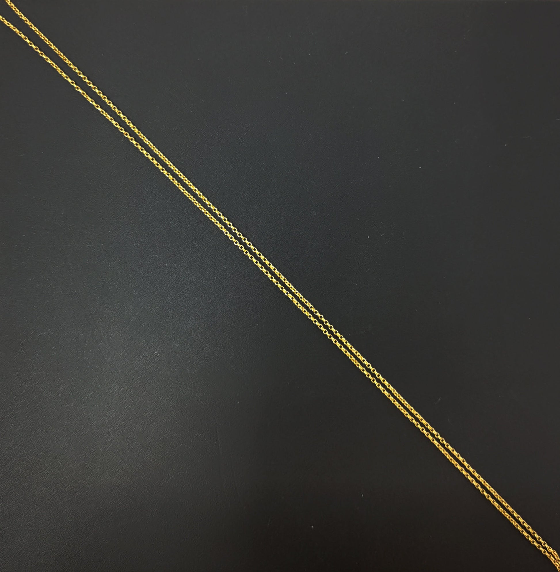 17.7'' Ready to Use 24K Gold Filled Thin Rolo Necklace Chain, Layering Rolo Chain Dainty Necklace, For Pendant Charm Necklace Making, 462