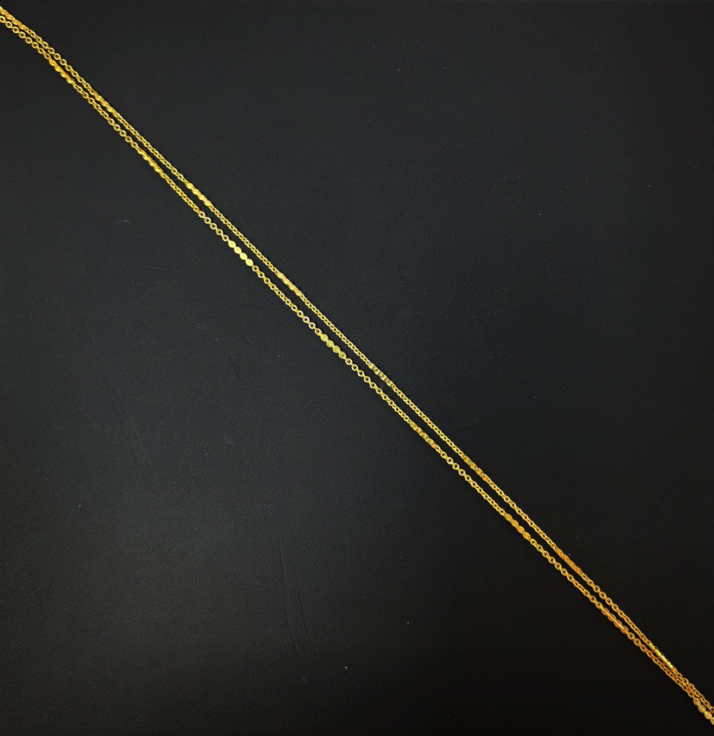 18.5'' Ready to Use 24K Gold Filled Thin Rolo Necklace Chain, Layering Rolo Chain Dainty Necklace, For Pendant Charm Necklace Making, 463
