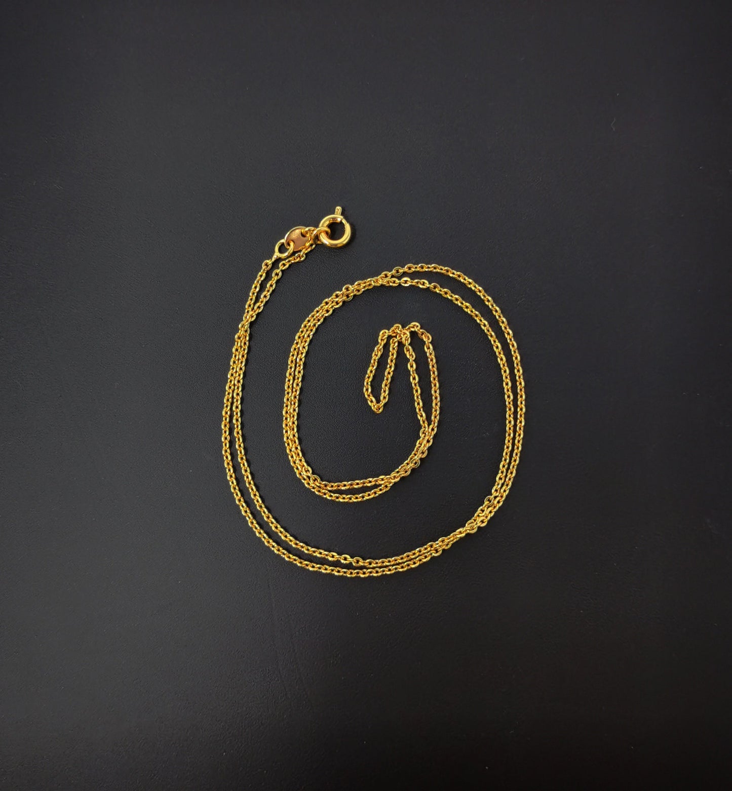 15.6'' Ready to Use 24K Gold Thin Rolo Necklace Chain, Layering Rolo Chain Dainty Necklace, For Pendant Charm Necklace Making, 840