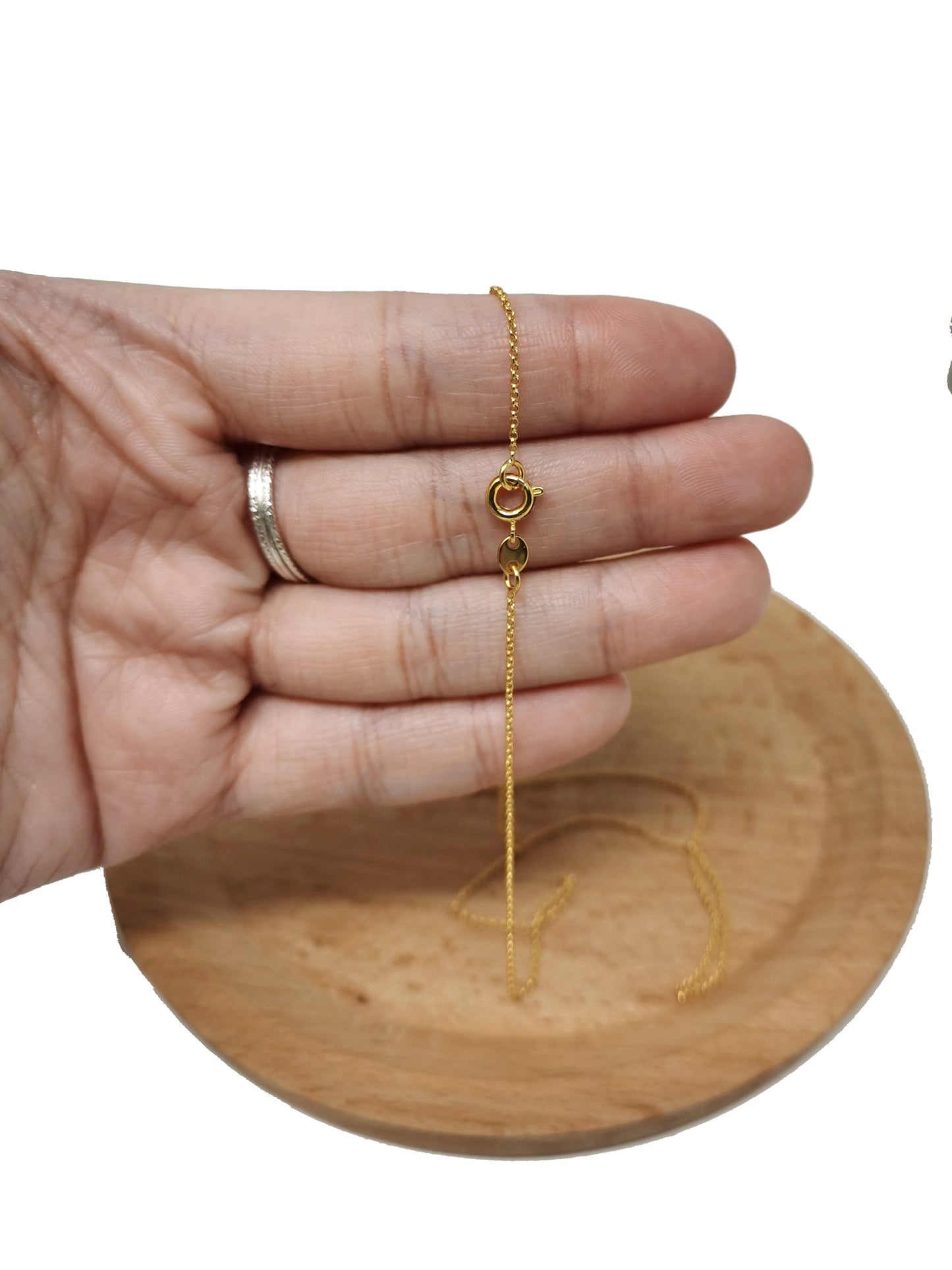19.6'' Ready to Use 24K Gold Filled Thin Rolo Necklace Chain, Layering Rolo Chain Dainty Necklace, For Pendant Charm Necklace Making, 474