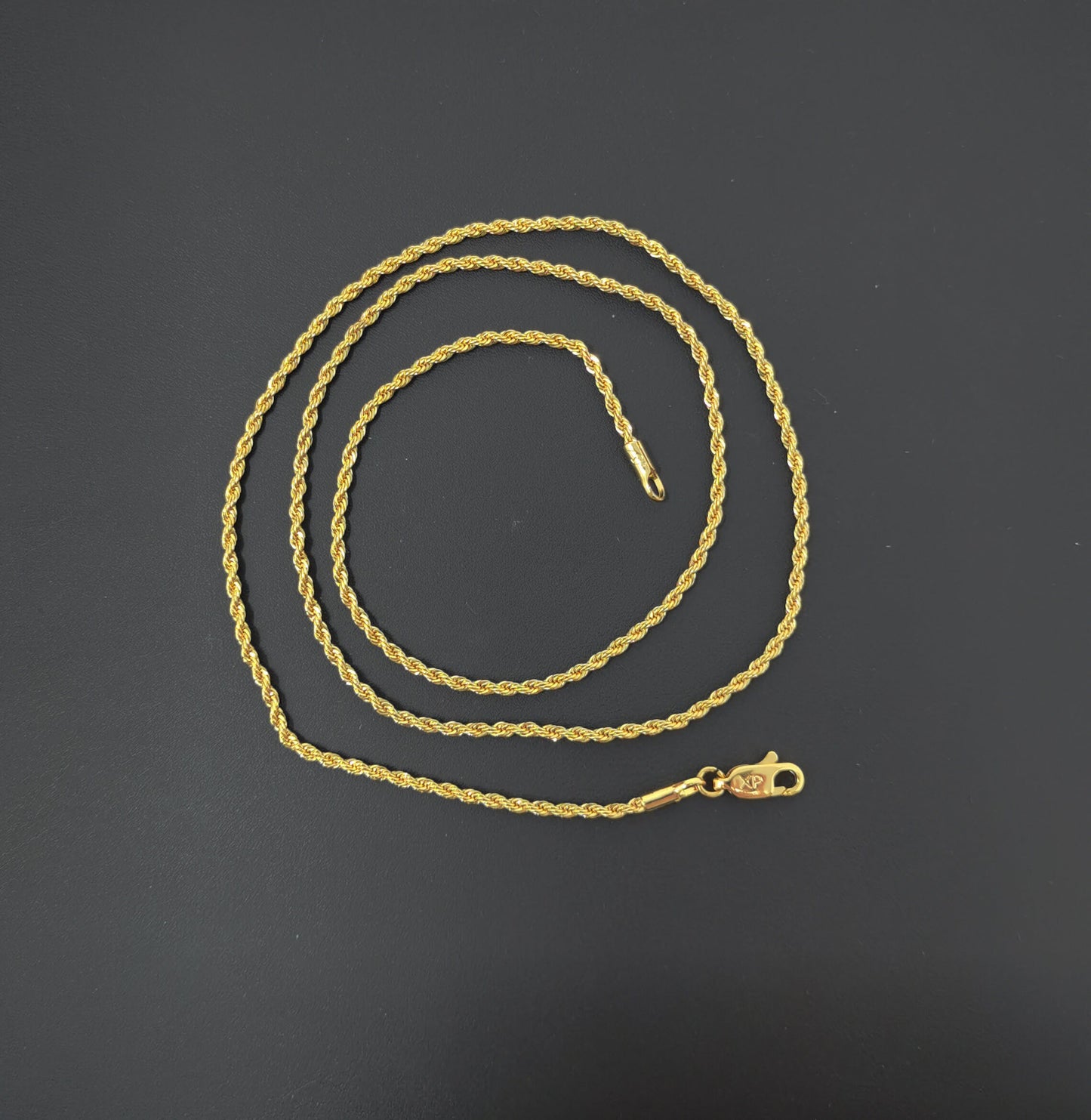 1pc 19.5'' Ready to Use 24K Gold Rope Necklace Chain, Layering Rope Chain Dainty Necklace, For Pendant Charm Necklace, CH-392