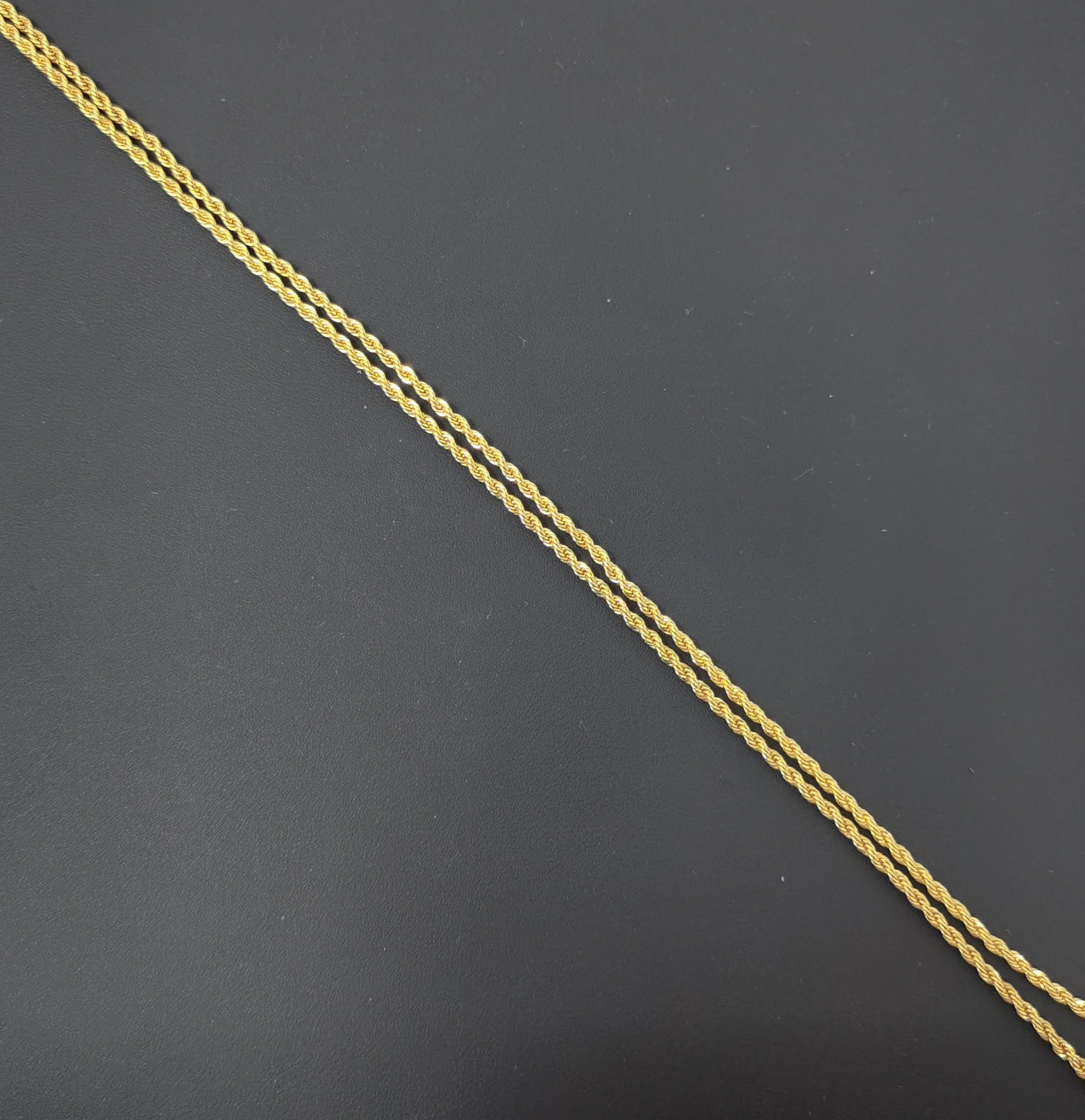 1pc 19.5'' Ready to Use 24K Gold Rope Necklace Chain, Layering Rope Chain Dainty Necklace, For Pendant Charm Necklace, CH-392