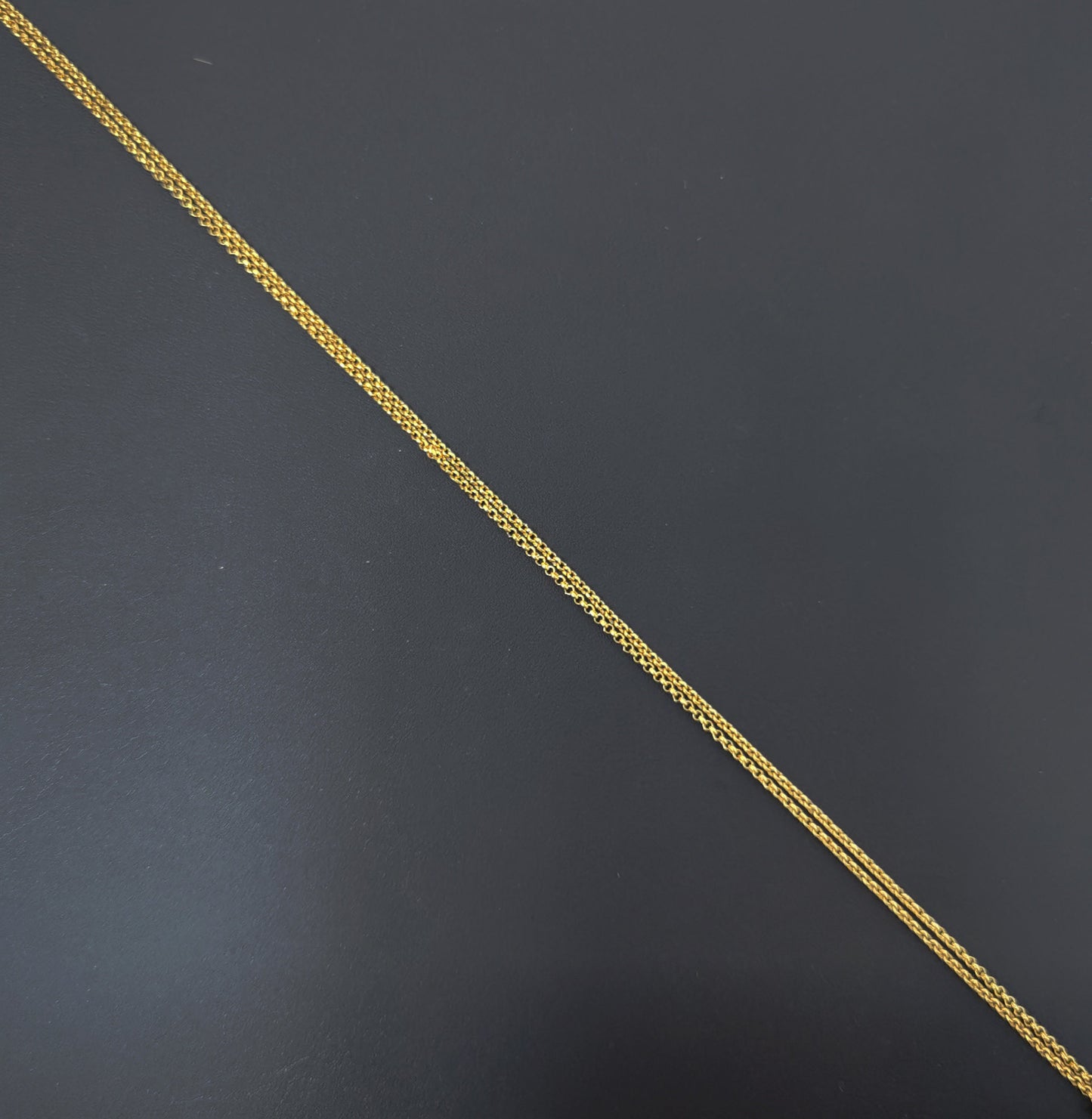 19.6'' Ready to Use 24K Gold Filled Thin Rolo Necklace Chain, Layering Rolo Chain Dainty Necklace, For Pendant Charm Necklace Making, CH-482