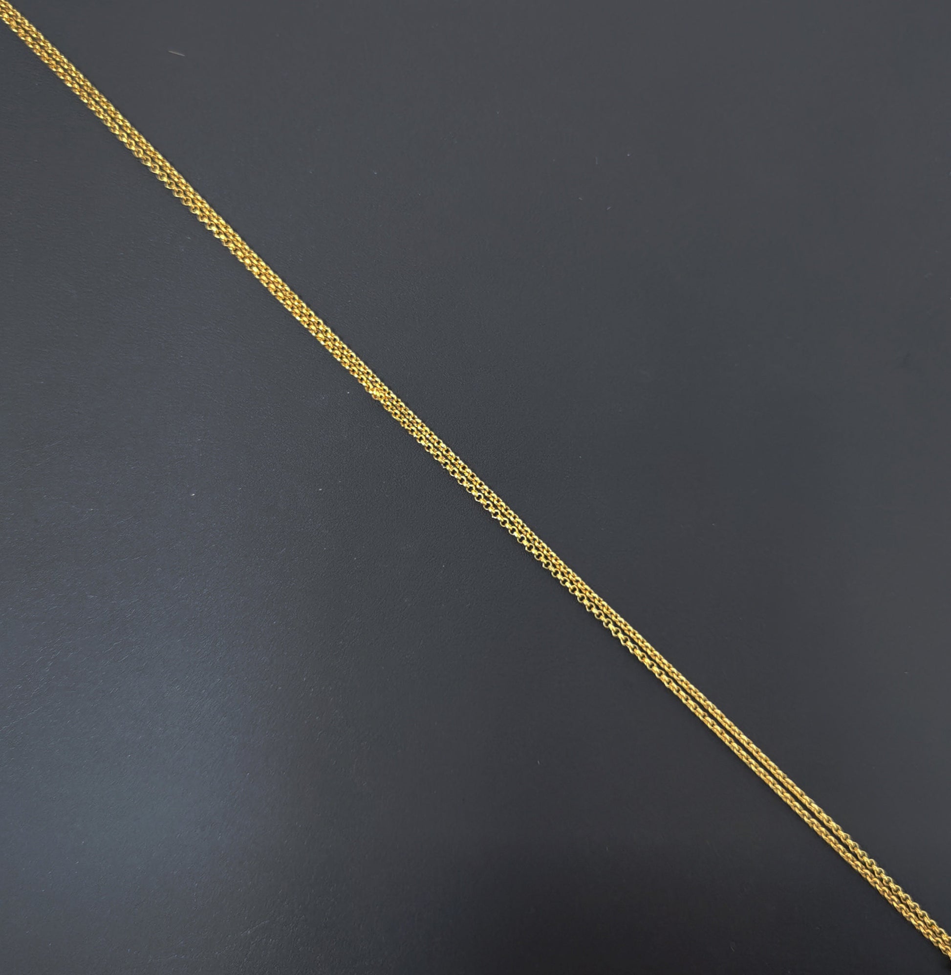 19.6'' Ready to Use 24K Gold Filled Thin Rolo Necklace Chain, Layering Rolo Chain Dainty Necklace, For Pendant Charm Necklace Making, CH-482