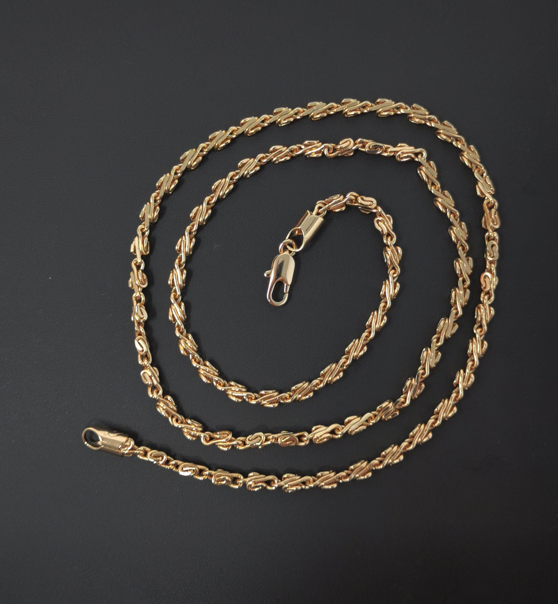 1pc 21.6'' Ready to Use 18K Gold Filled Unique Necklace Chain, Layering Unique Chain Dainty Necklace, Perfect for Pendant Charm Necklace,485