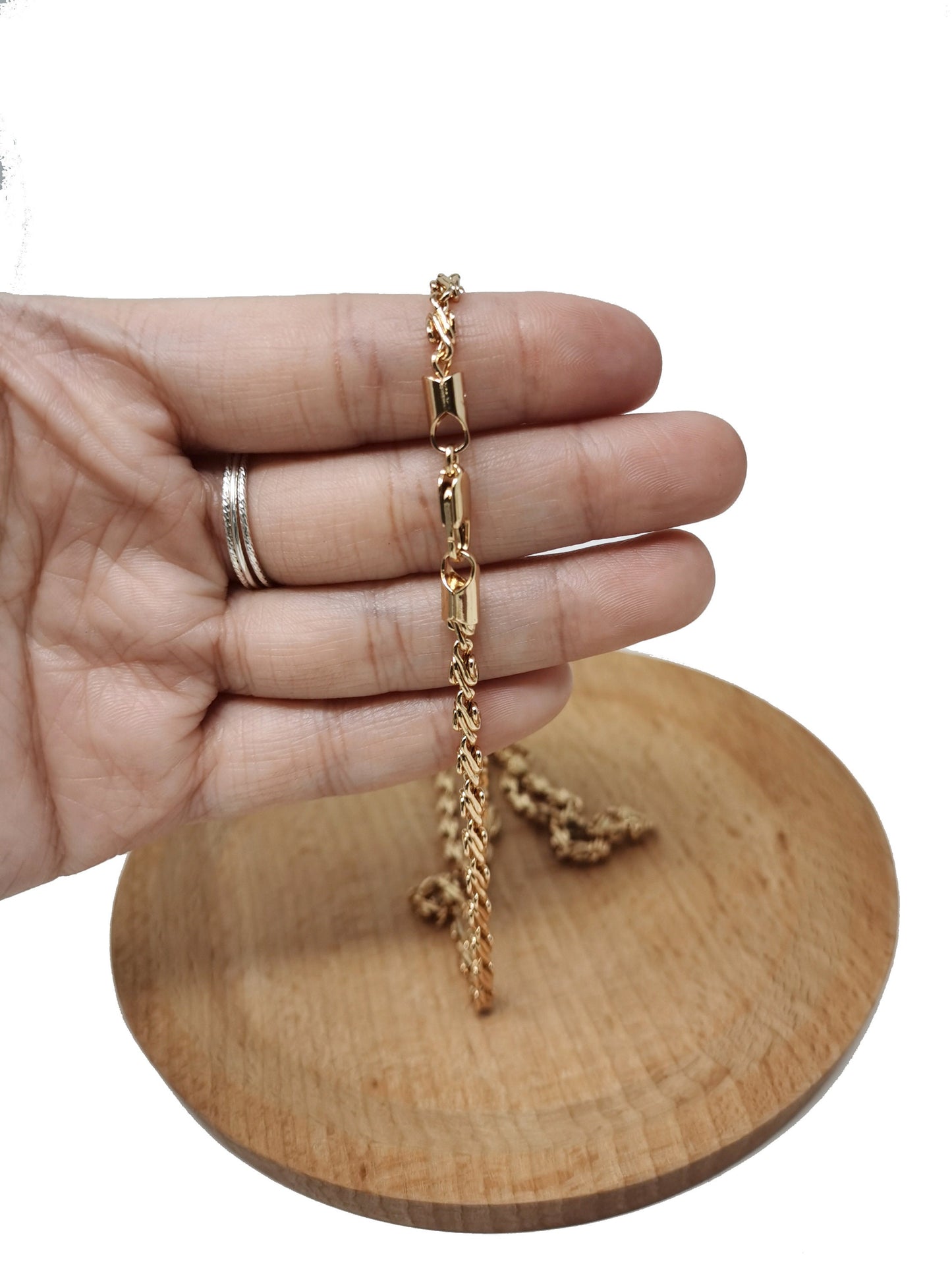 1pc 21.6'' Ready to Use 18K Gold Filled Unique Necklace Chain, Layering Unique Chain Dainty Necklace, Perfect for Pendant Charm Necklace,485