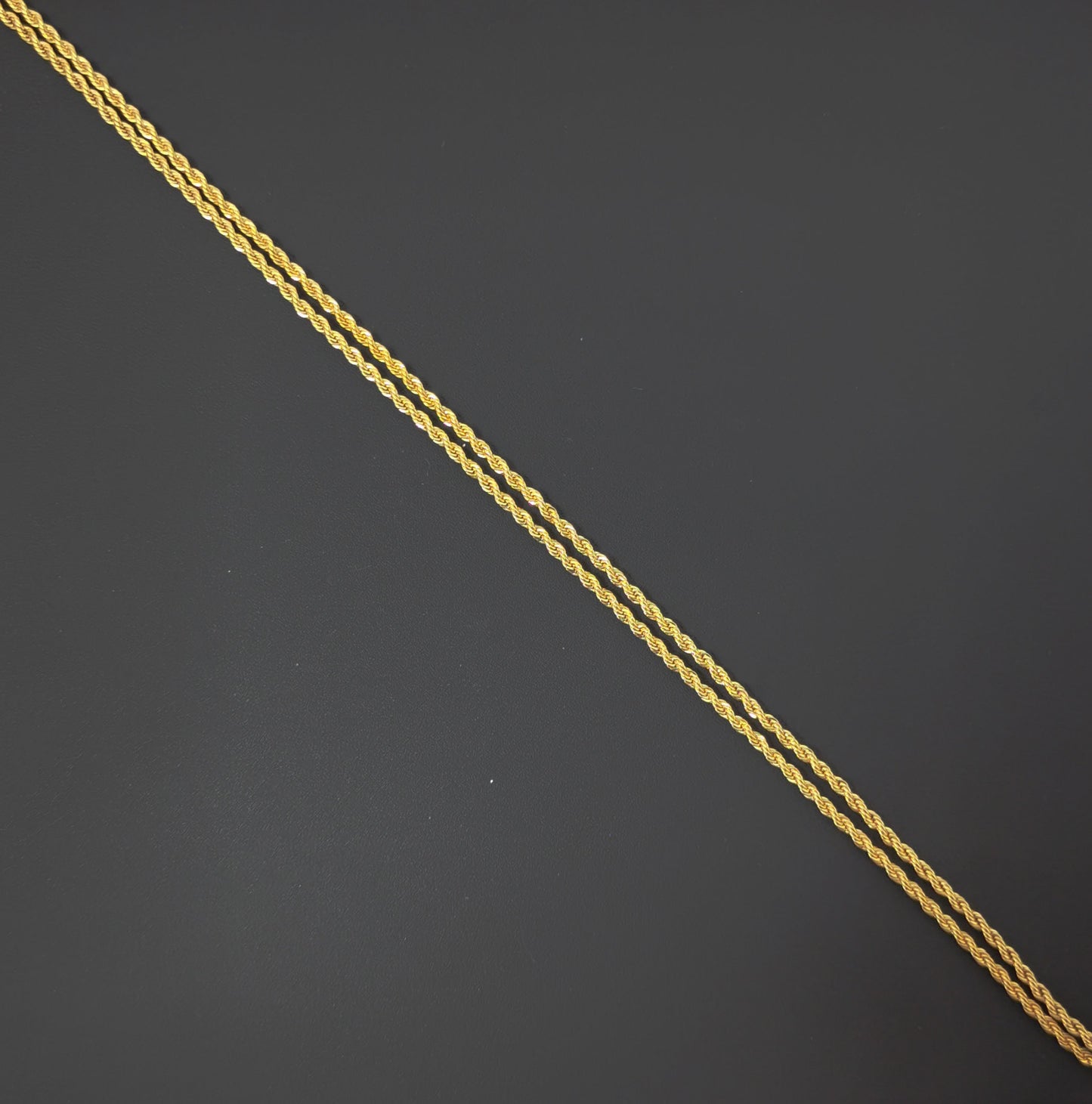 1pc 21.6'' Ready to Use 24K Gold Filled Rope Necklace Chain, Layering Rope Chain Dainty Necklace, For Pendant Charm Necklace Making, 489