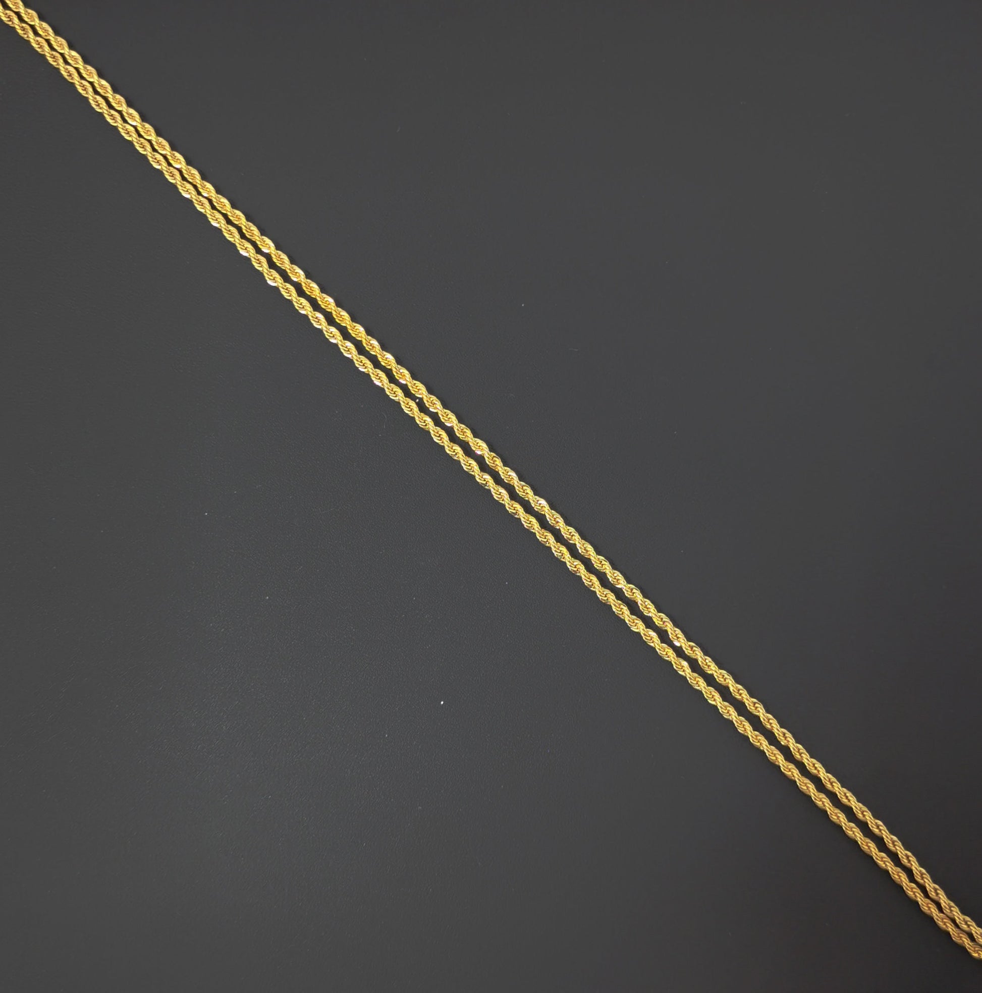 1pc 21.6'' Ready to Use 24K Gold Filled Rope Necklace Chain, Layering Rope Chain Dainty Necklace, For Pendant Charm Necklace Making, 489