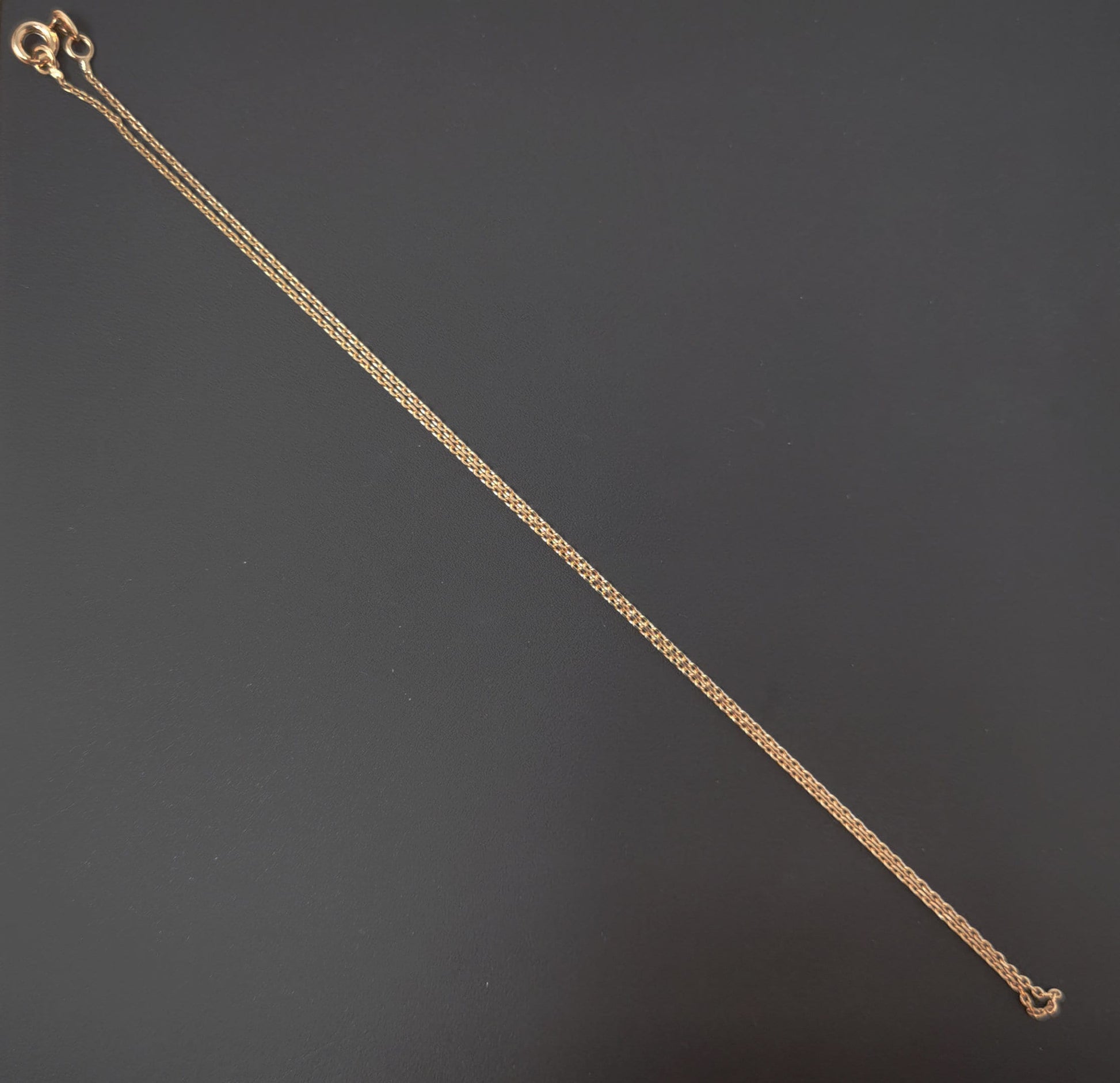 1pc 13.7'' Ready to Use 18K Gold Filled Thin Rolo Necklace Chain, Layering Rolo Chain Dainty Necklace, For Pendant Charm Necklace Making 497