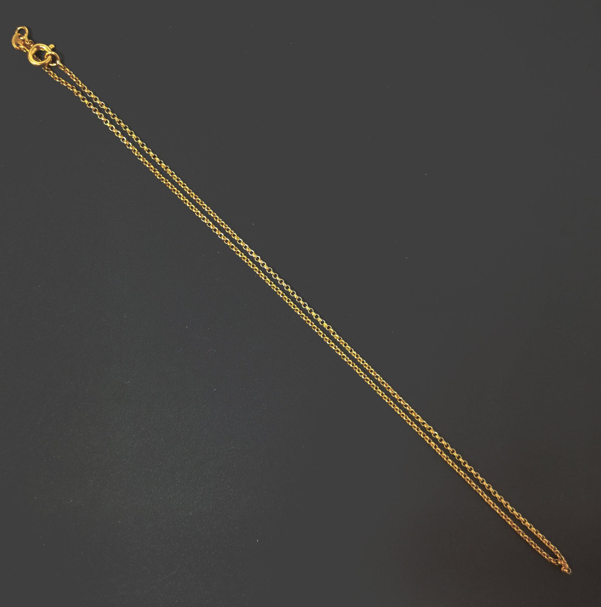 1pc 13.7'' Ready to Use 18K Gold Filled Thin Rolo Necklace Chain, Layering Rolo Chain Dainty Necklace, For Pendant Charm Necklace Making,498