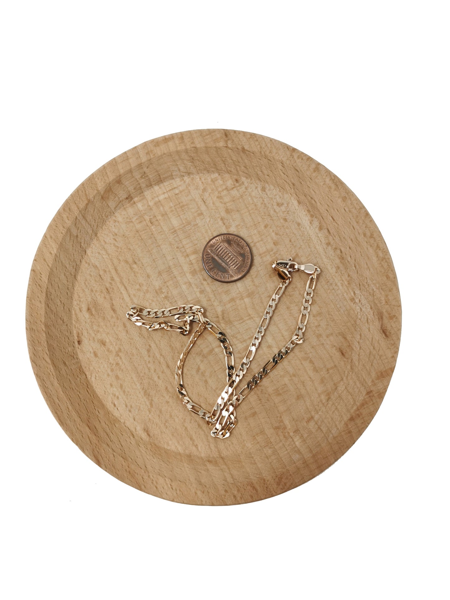1pc 13.7'' Ready to Use Gold Filled Figaro Necklace Chain, Layering Figaro Chain Dainty Necklace, Perfect for Pendant Charm Necklace CH-500