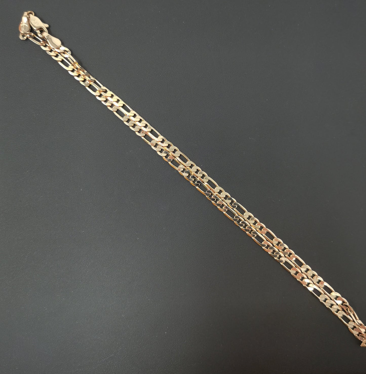 1pc 17.5'' 18K Ready to Use Gold Figaro Necklace Chain,Layering Figaro Chain Dainty Necklace,Perfect for Pendant CharmNecklace CH-331