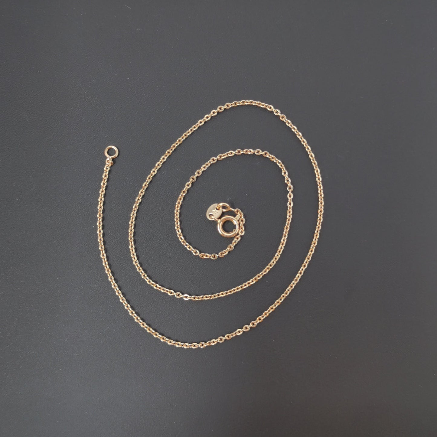1pc 13.7'' Ready to Use 18K Gold Filled Thin Rolo Necklace Chain, Layering Rolo Chain Dainty Necklace,For Pendant Charm Necklace Making, 502