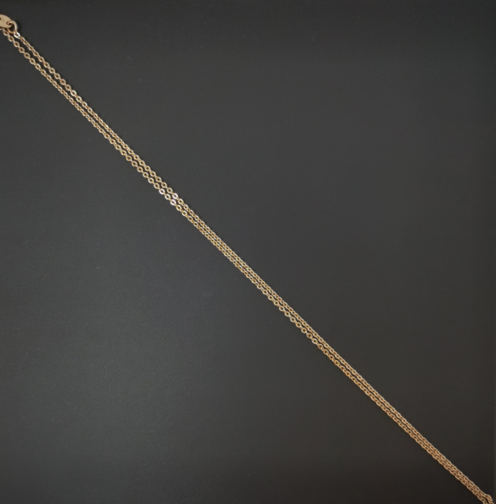 1pc 15.7'' Ready to Use 18K Gold Filled Thin Rolo Necklace Chain, Layering Rolo Chain Dainty Necklace,For Pendant Charm Necklace Making, 505