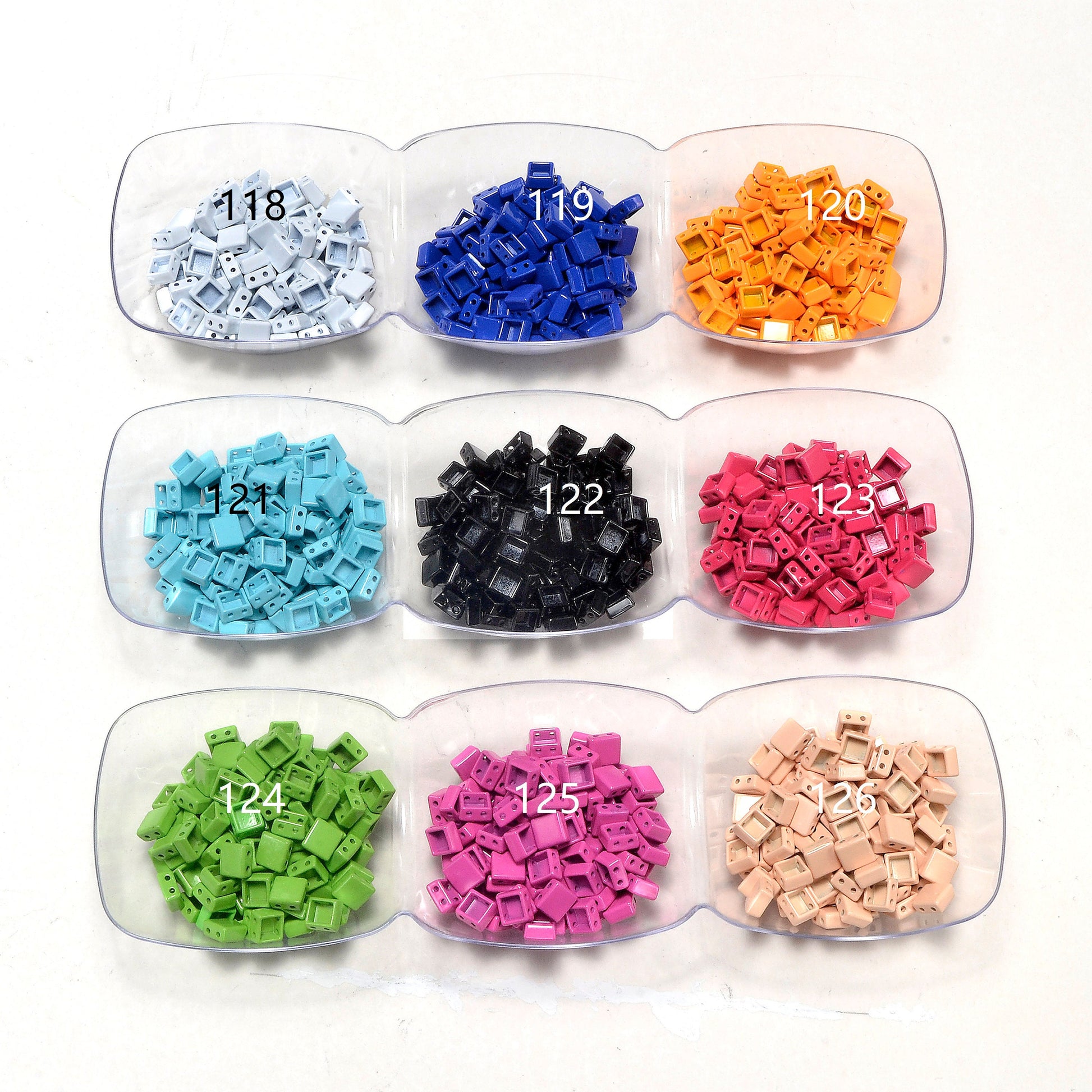 Enamel Tile Beads, Square Shape 2-Hole Beads for Bracelets, New Fashion Enamel Tile Tila Beads Jewelry Making Supplies Wholesale, 5pc 10pc