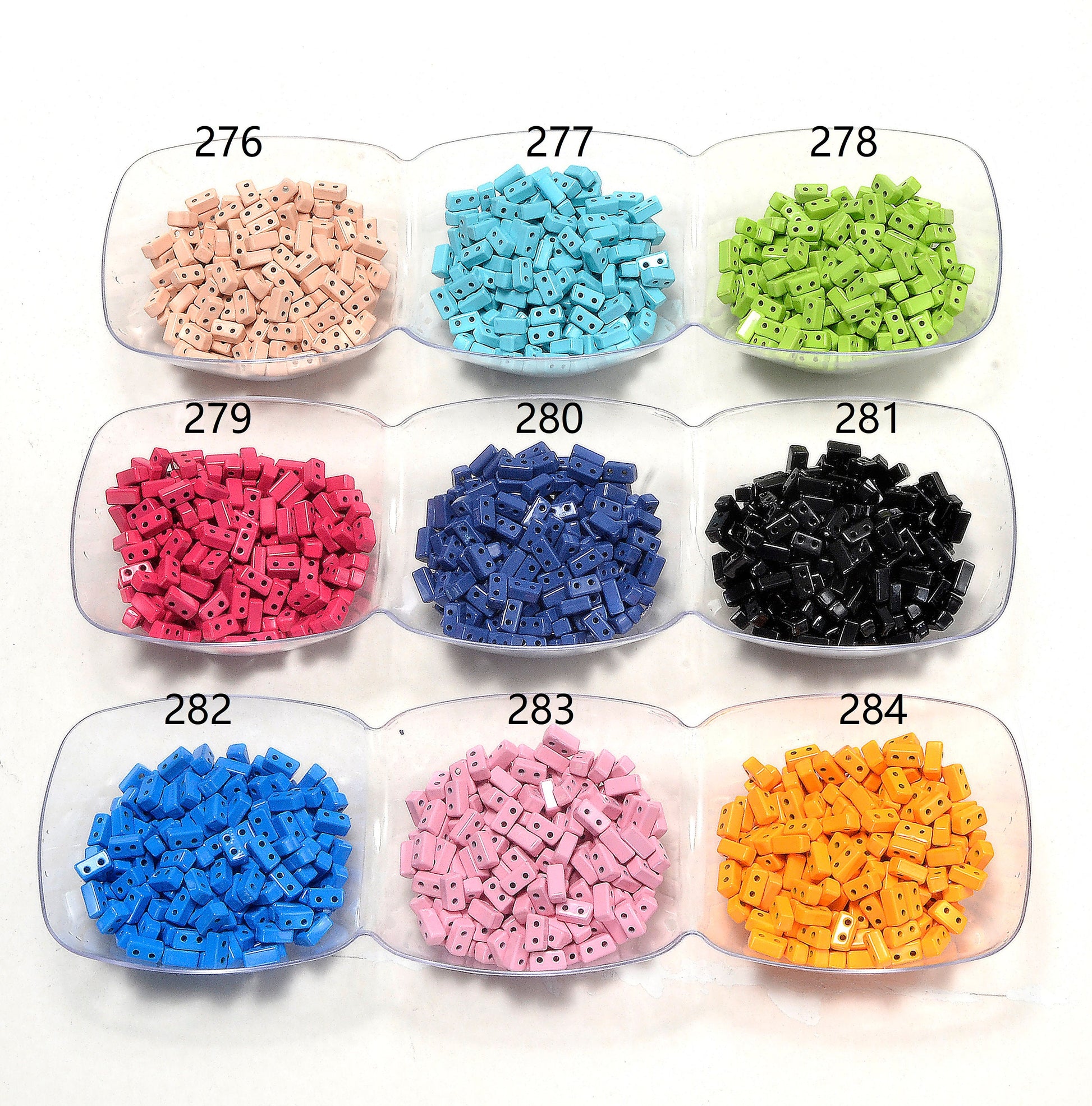 Enamel Tile Beads, Trapezoid Shape 2-Hole Beads for Bracelets, New Fashion Enamel Tile Tila Bead Jewelry Making Supply Wholesale 5/10 PC