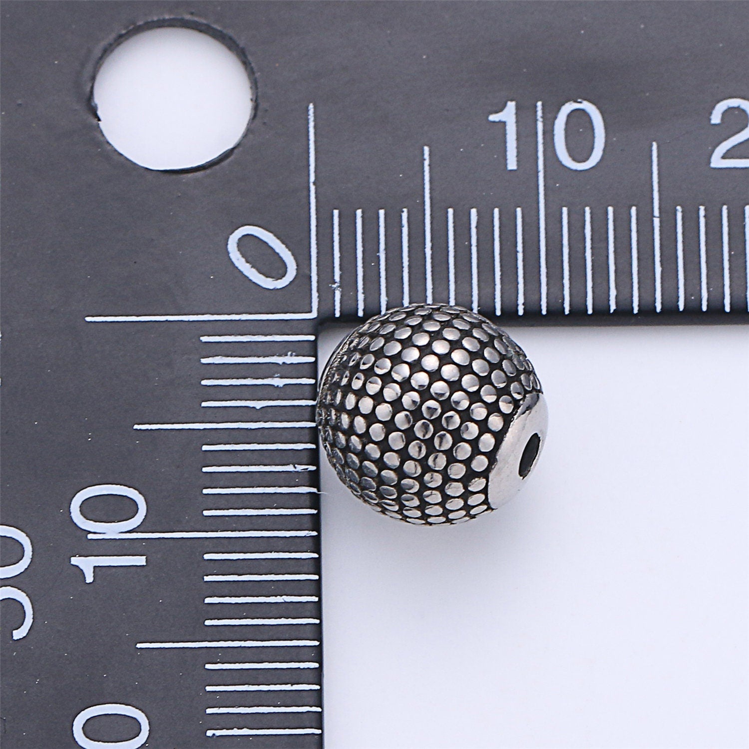 1pc Stainless Steel Disco Ball Charm Spacer Bead, for DIY Jewelry Making European Charms Beaded Bracelet, Bead Size 11x10mm B-432