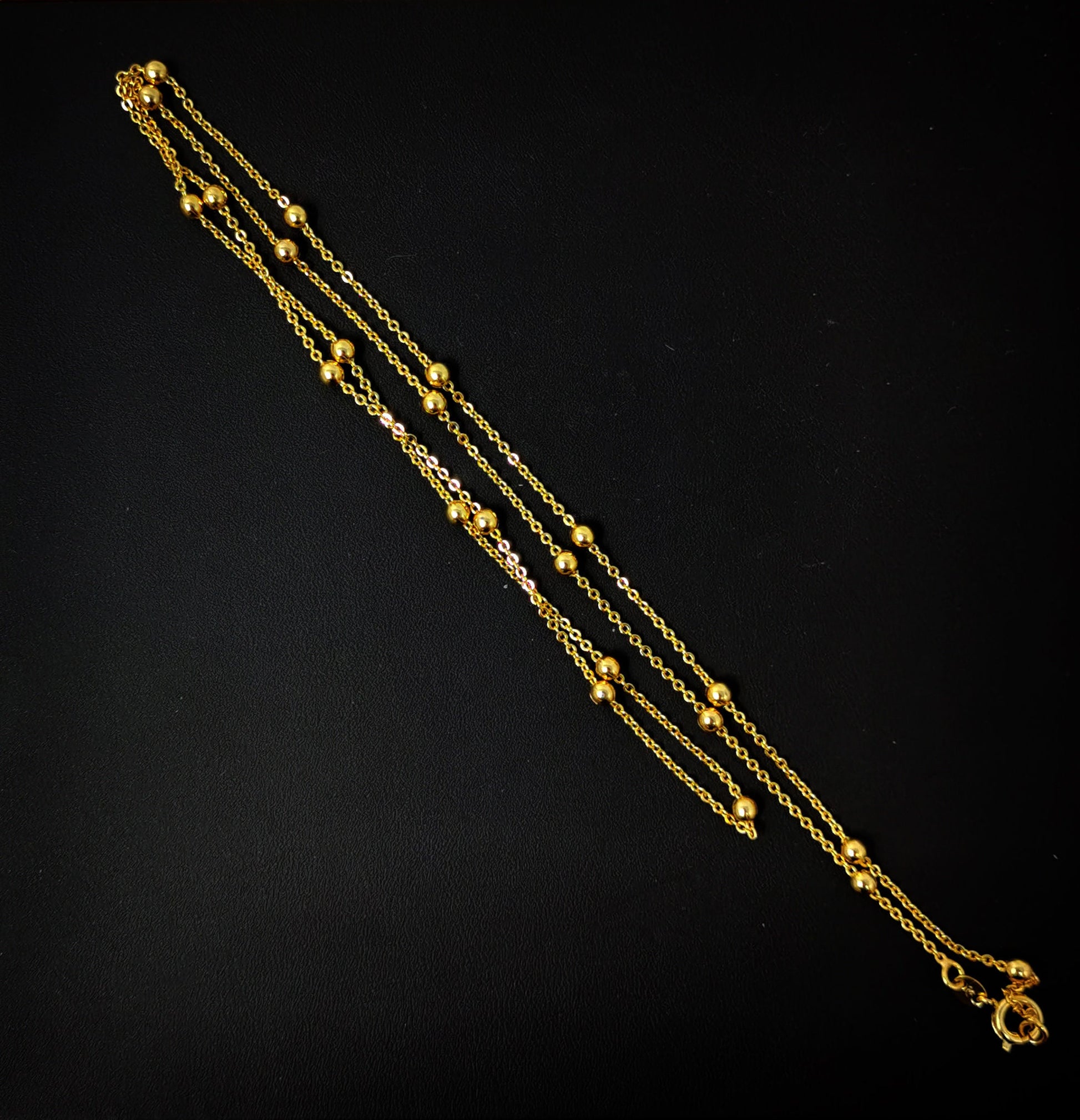 1pc 23.5 inches Gold Ball Satellite Necklace Chain,Satellite Gold Satellite Choker Chain,Spring Ring Clasp for DIY chain 393