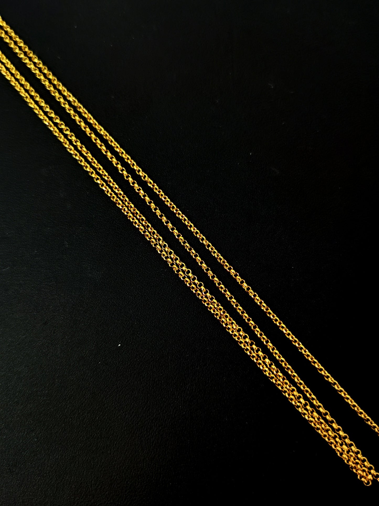 23.5'' Ready to Use 24K Gold Filled Cable Rolo Necklace Chain, Layering Cable Chain Rolo Dainty Necklace, For Pendant Charm Necklace, 398