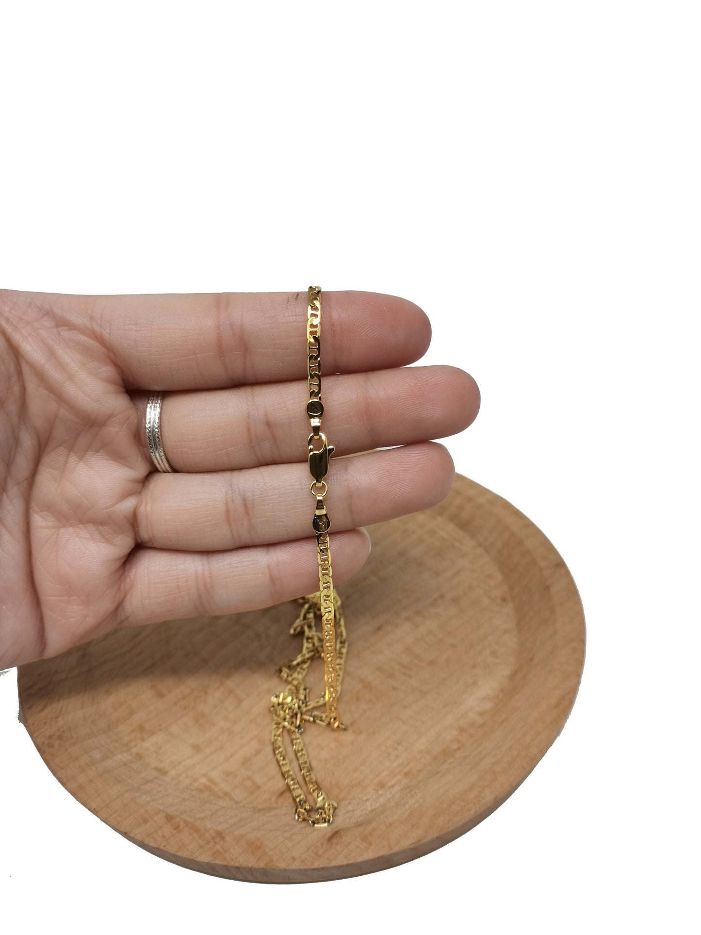 1pc 23.5'' Ready to Use 24K Gold Anchor Necklace Chain, Layering Anchor Chain Dainty Necklace, For Pendant Charm Necklace Making,399