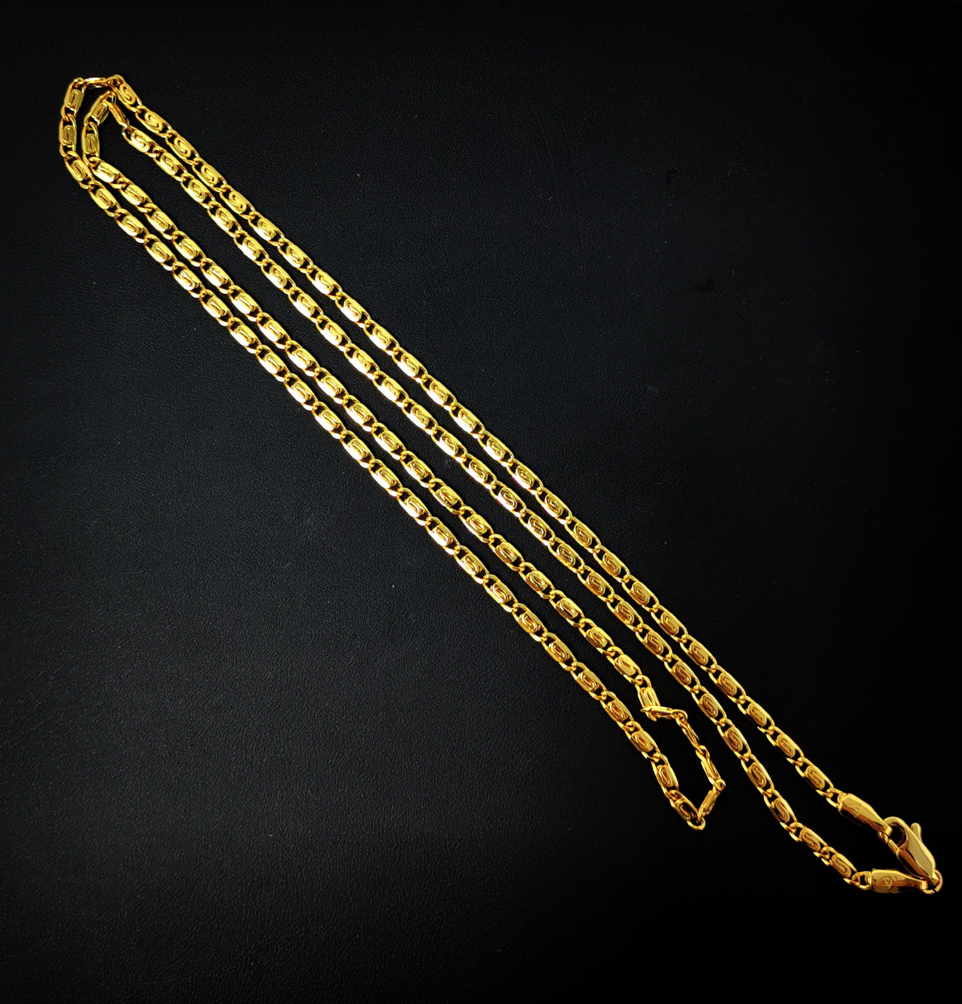 1pc 23.5'' Ready to Use Gold Filled Unique Necklace Chain, Layering Unique Chain Dainty Necklace, Perfect for Pendant Charm Necklace,CH- 424