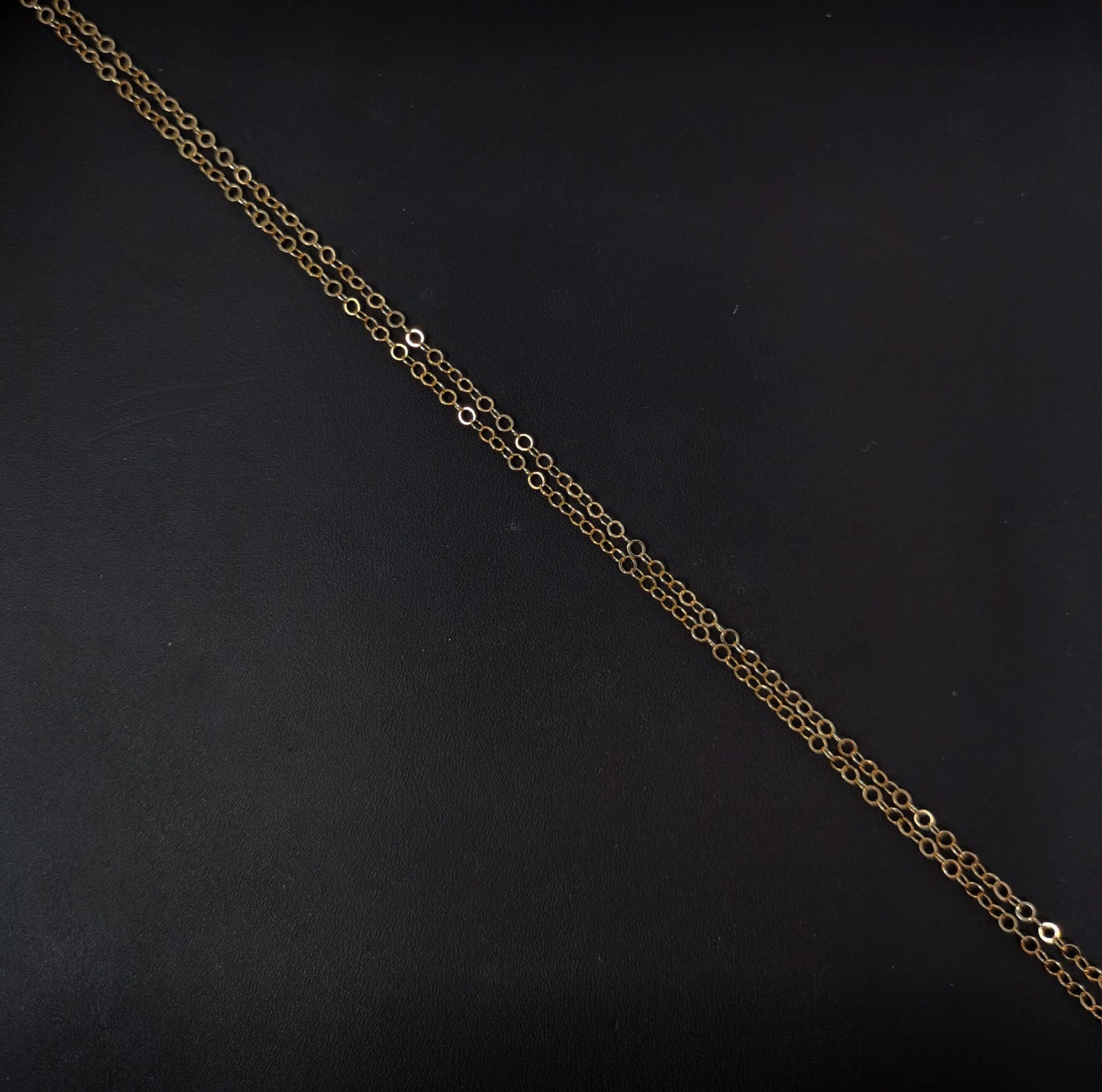 17.7'' Ready to Use 18K Gold Filled Thin Rolo Necklace Chain, Layering Cable Chain Rolo Dainty Necklace, For Pendant Charm Necklace,CH- 429