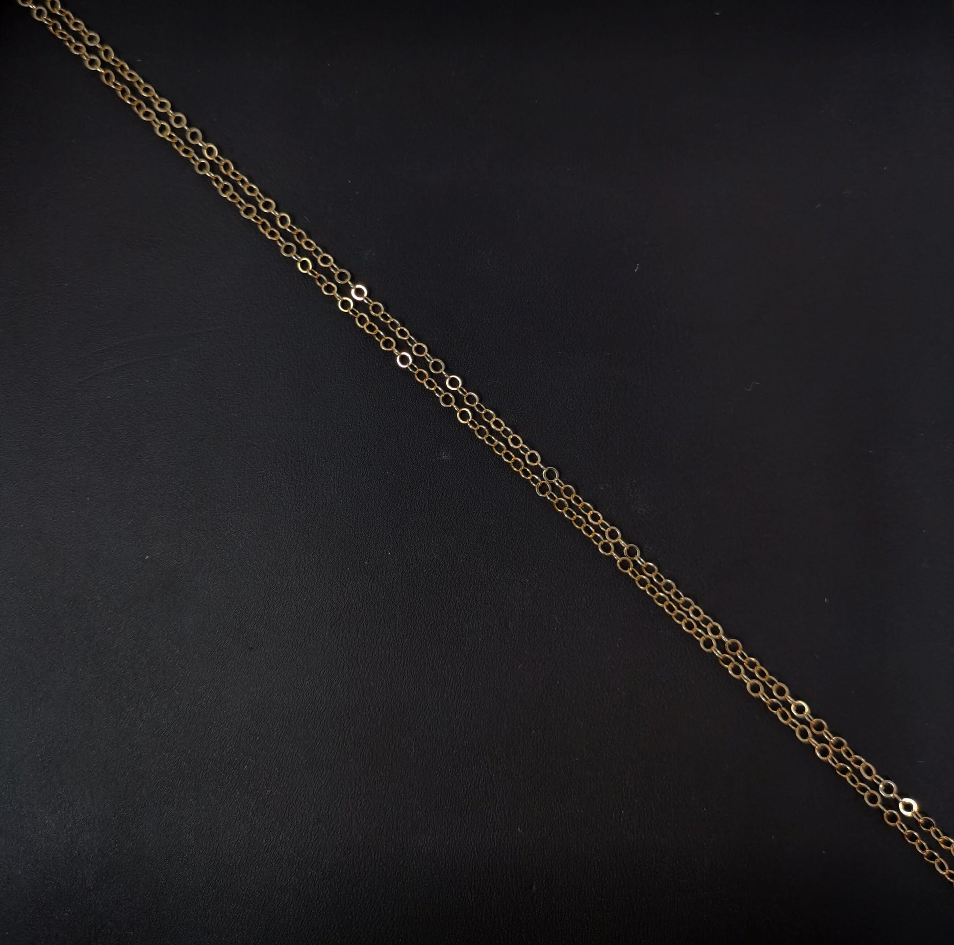 17.7'' Ready to Use 18K Gold Filled Thin Rolo Necklace Chain, Layering Cable Chain Rolo Dainty Necklace, For Pendant Charm Necklace,CH- 429