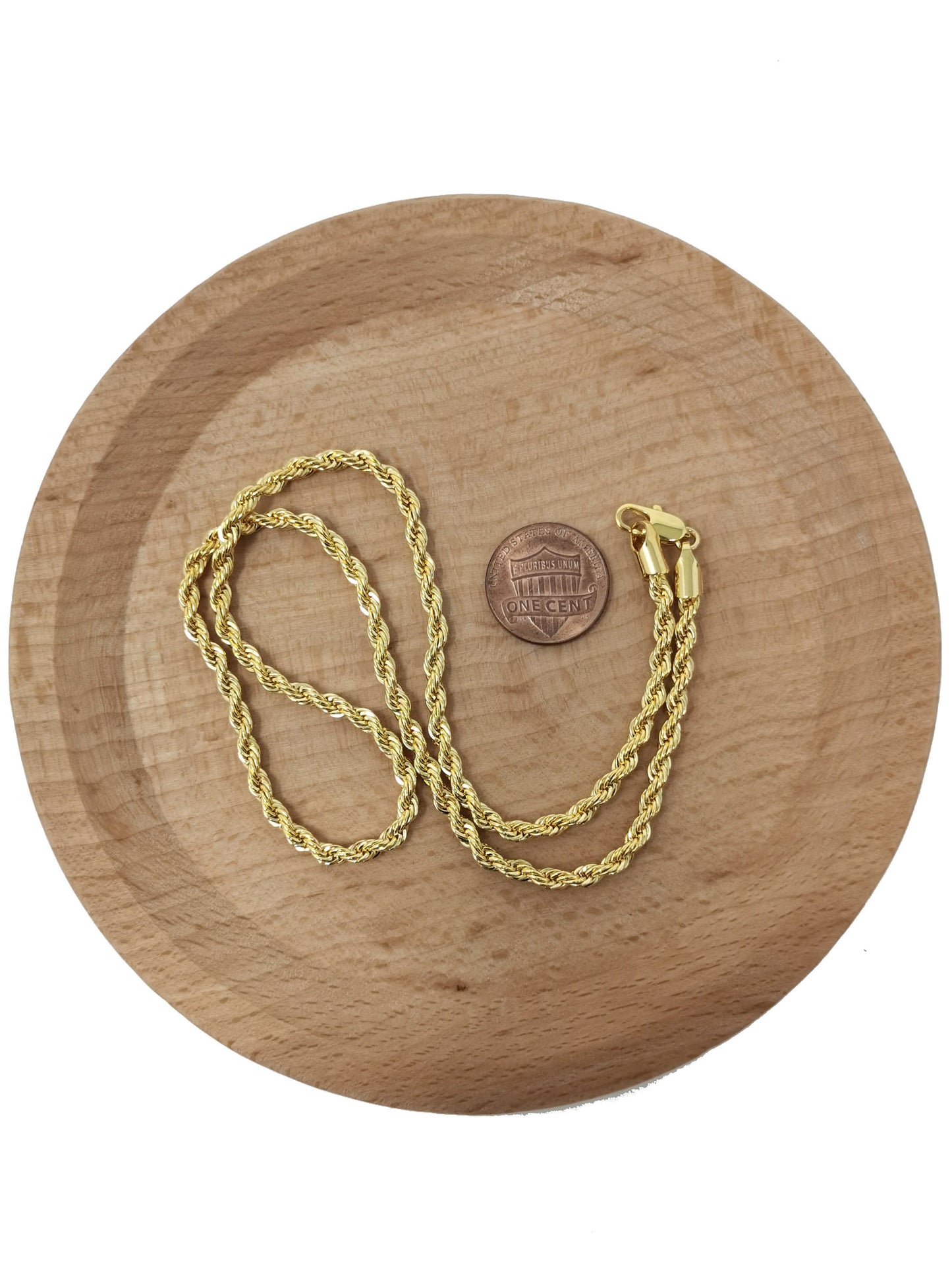 1pc 19.7'' Ready to Use 24K Gold Rope Necklace Chain, Layering Bold Rope Chain Dainty Necklace, For Pendant Charm Necklace, CH-886