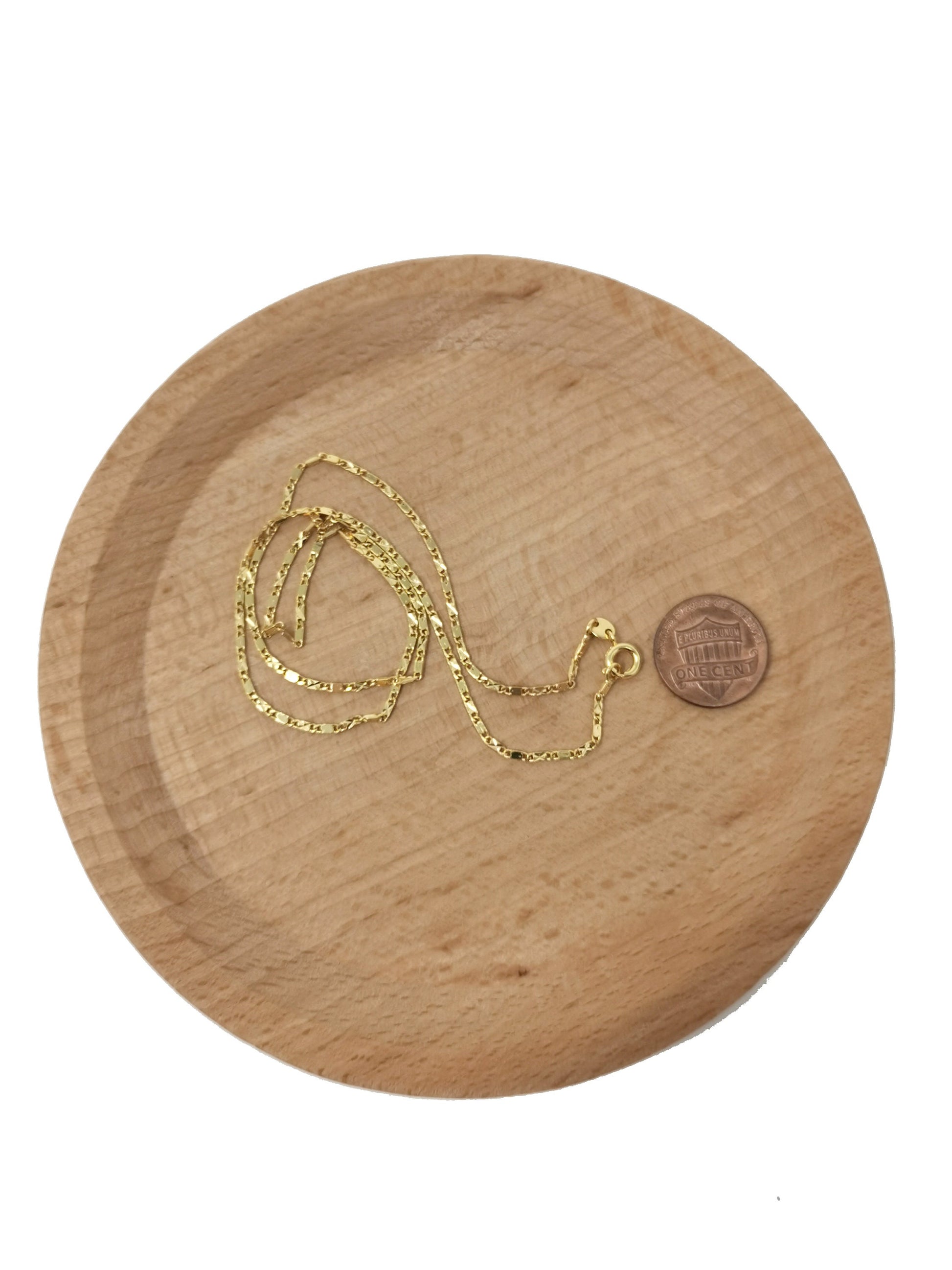 1pc 17.7'' Ready to Use Gold Filled Unique Necklace Chain, Layering Unique Chain Dainty Necklace, Perfect for Pendant Charm Necklace, CH-437