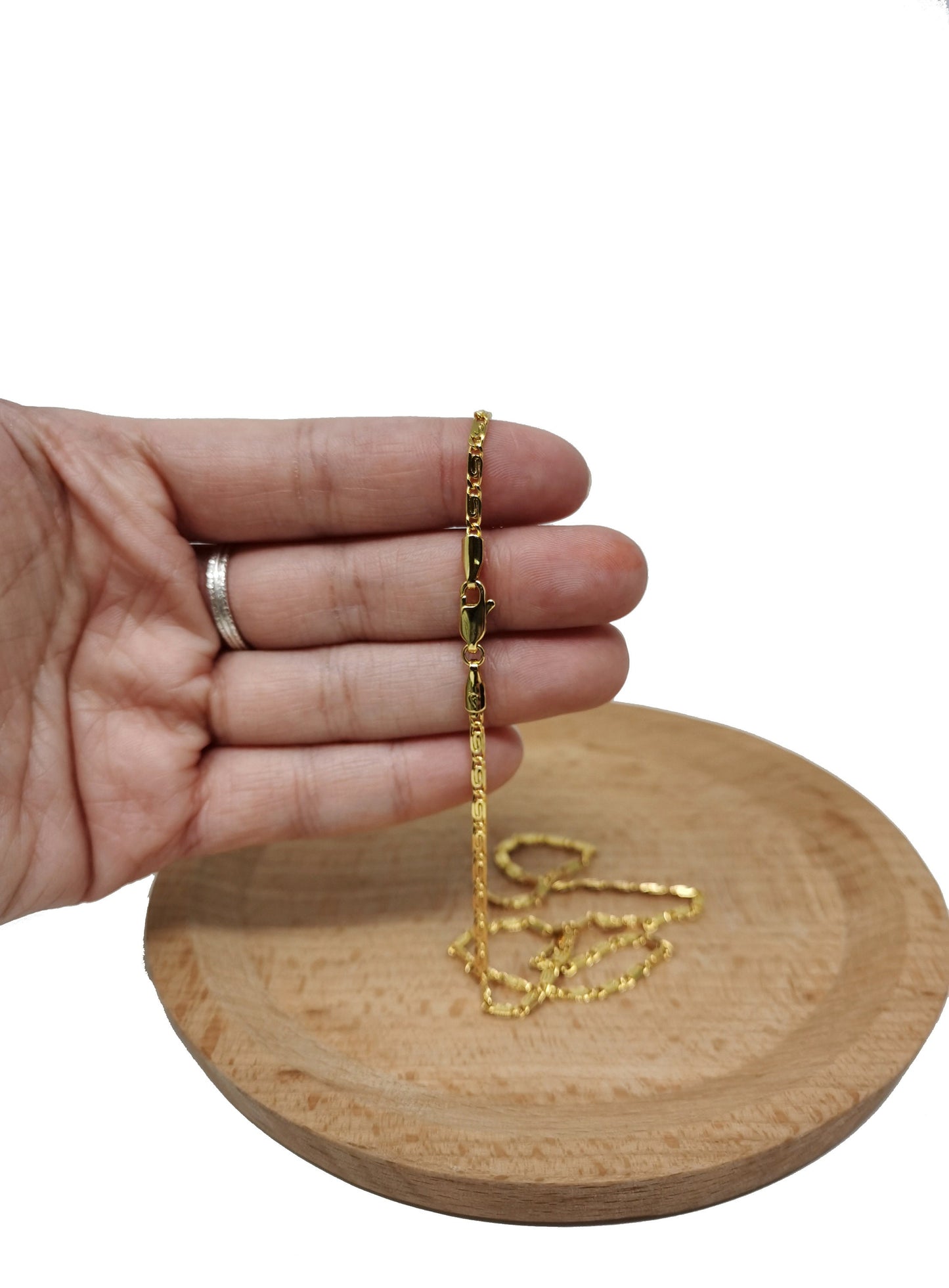 1pc 17.7'' Ready to Use Gold Filled Unique Necklace Chain, Layering Unique Chain Dainty Necklace, Perfect for Pendant Charm Necklace,431
