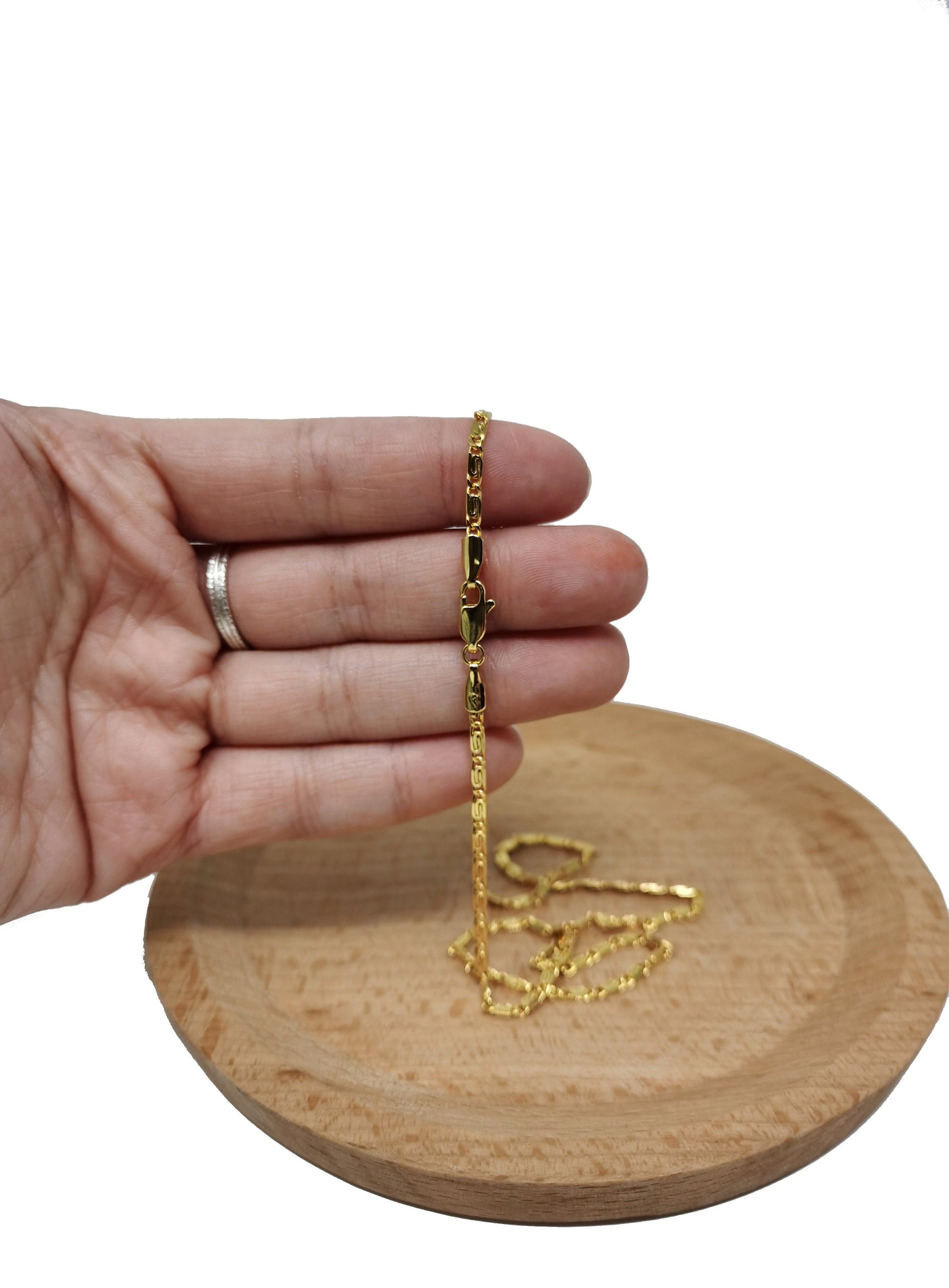 1pc 17.7'' Ready to Use Gold Filled Unique Necklace Chain, Layering Unique Chain Dainty Necklace, Perfect for Pendant Charm Necklace,431
