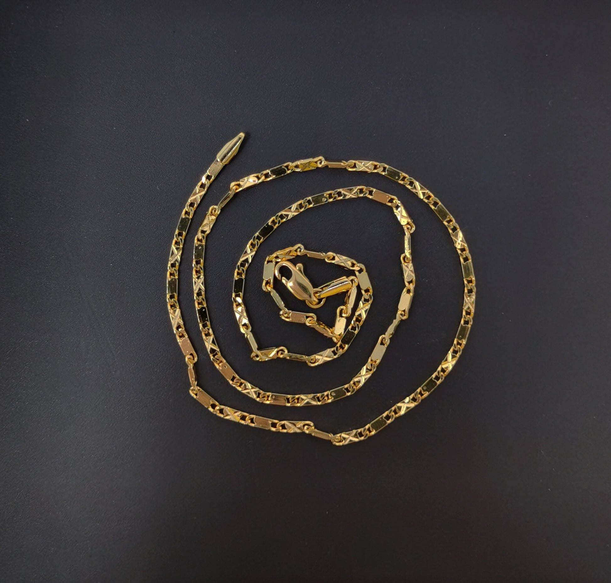 1pc 17.7'' Ready to Use 24K Gold Filled Unique Necklace Chain, Layering Unique Chain Dainty Necklace,Perfect for Pendant Charm Necklace, 454