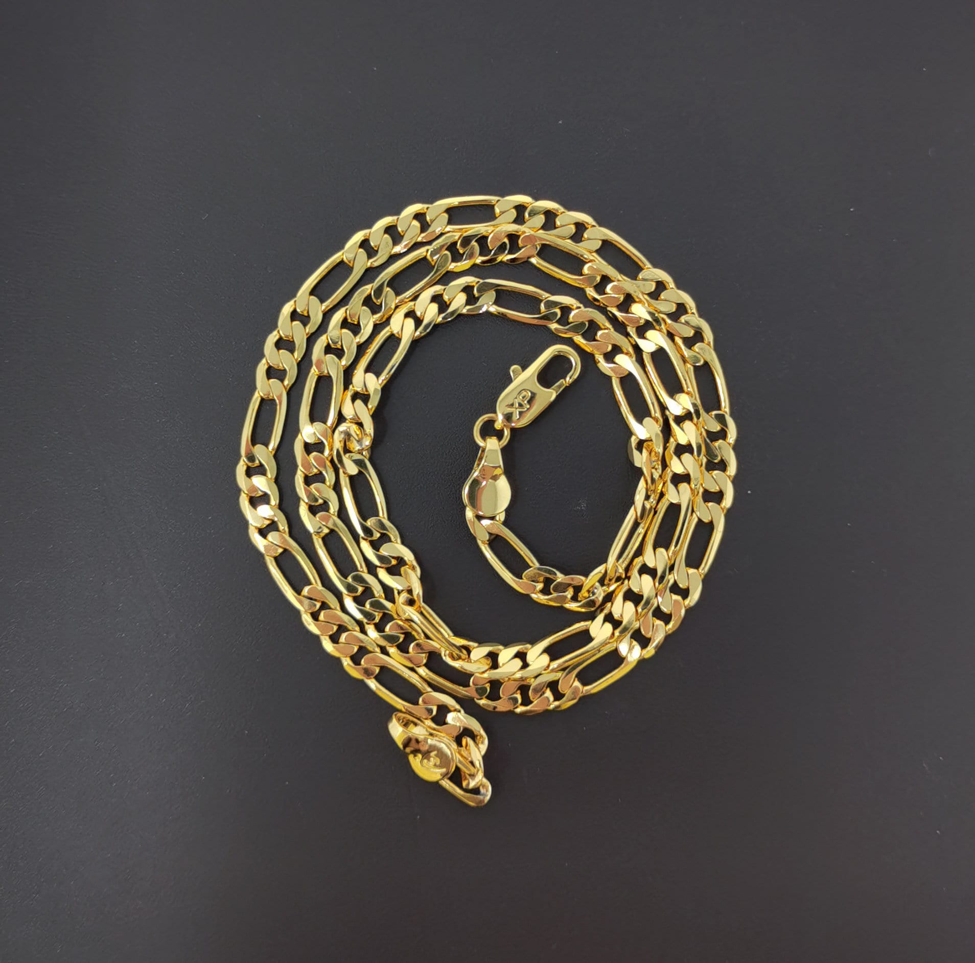 1pc 17.7'' Ready to Use Gold Figaro Necklace Chain, Layering Figaro Chain Dainty Necklace, Perfect for Pendant Charm Necklace, 457